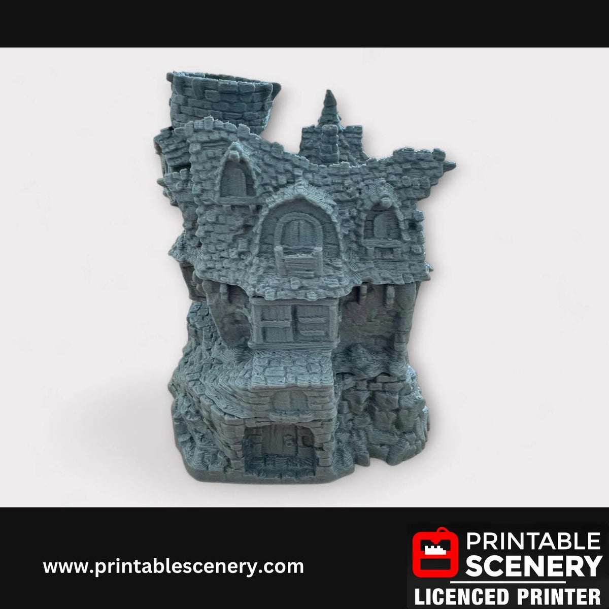 Medieval Fantasy Scatter Terrain - The Guildhall for DND Adventures, 32mm & 28mm Scale Tabletop, 3D Printed
