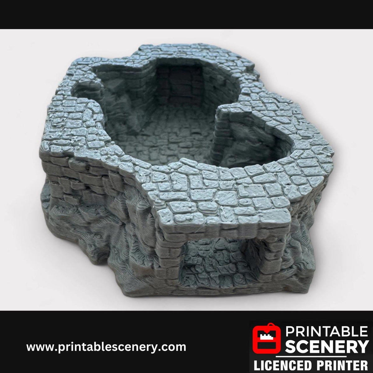 Medieval Fantasy Scatter Terrain - The Guildhall for DND Adventures, 32mm & 28mm Scale Tabletop, 3D Printed