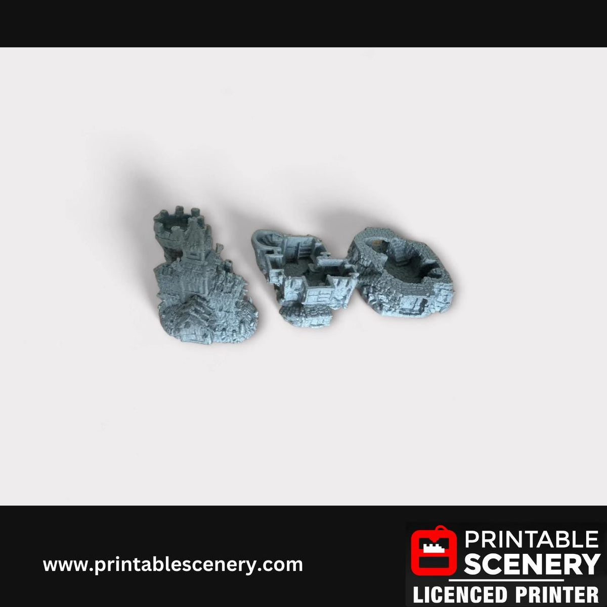 Medieval Fantasy Scatter Terrain - The Chieftains Hall for DND Adventures, 32mm & 28mm Scale Tabletop, 3D Printed