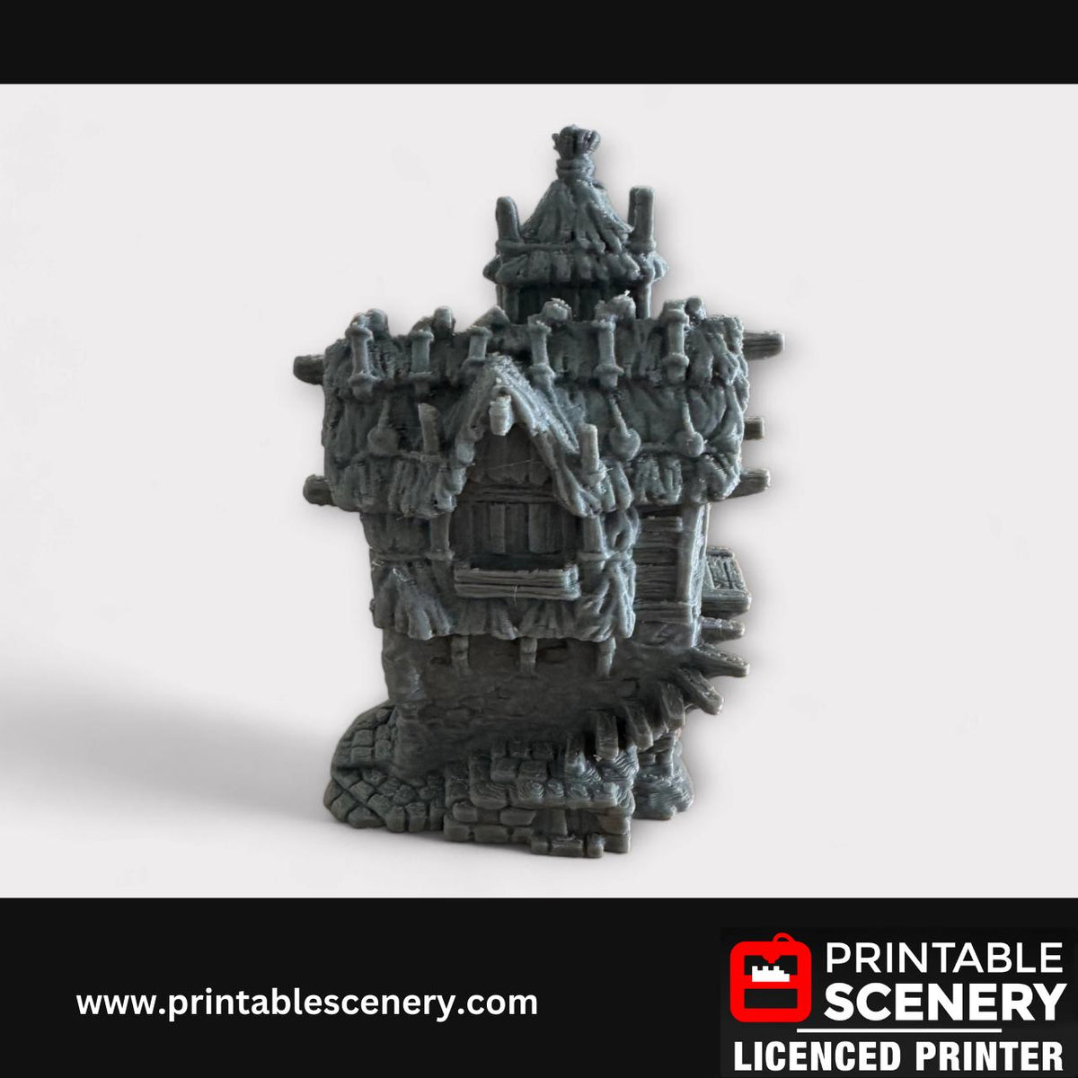 Medieval Fantasy Scatter Terrain - Hagglethorn Homestead for DND Adventures, 32mm & 28mm Scale Tabletop, 3D Printed