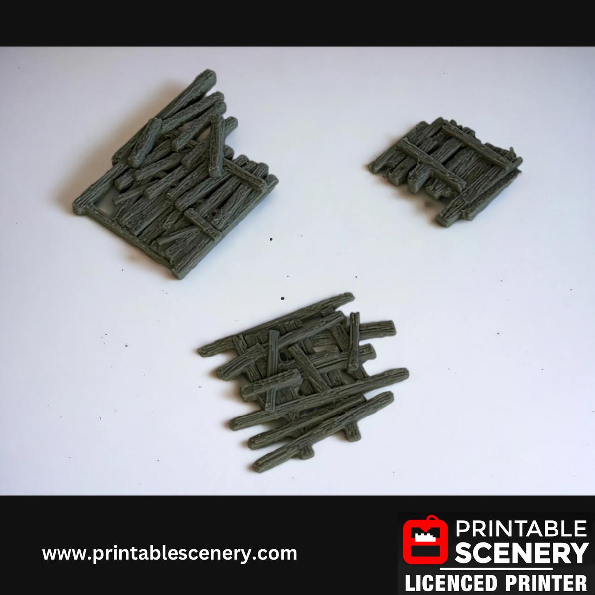 Ruined Bridge Span - 16 Piece Scatter Terrain Set, Detailed, Ruined, 28mm, Printable Scenery, Tabletop, TTRPG, DND, Shadowfey