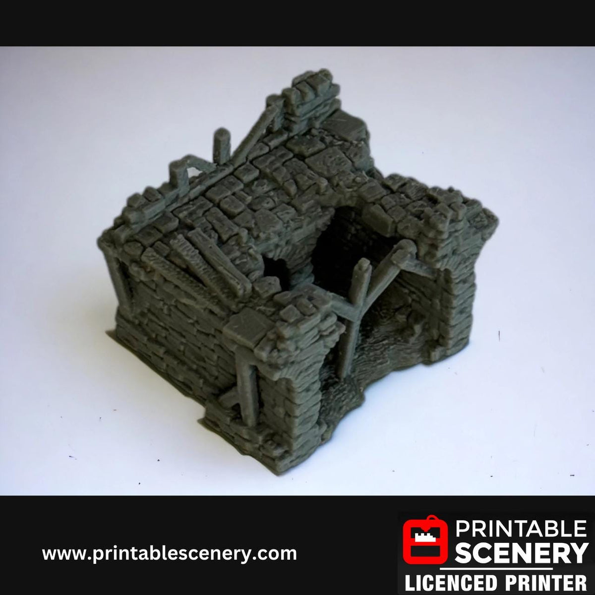 Ruined Bridge Span - 16 Piece Scatter Terrain Set, Detailed, Ruined, 28mm, Printable Scenery, Tabletop, TTRPG, DND, Shadowfey