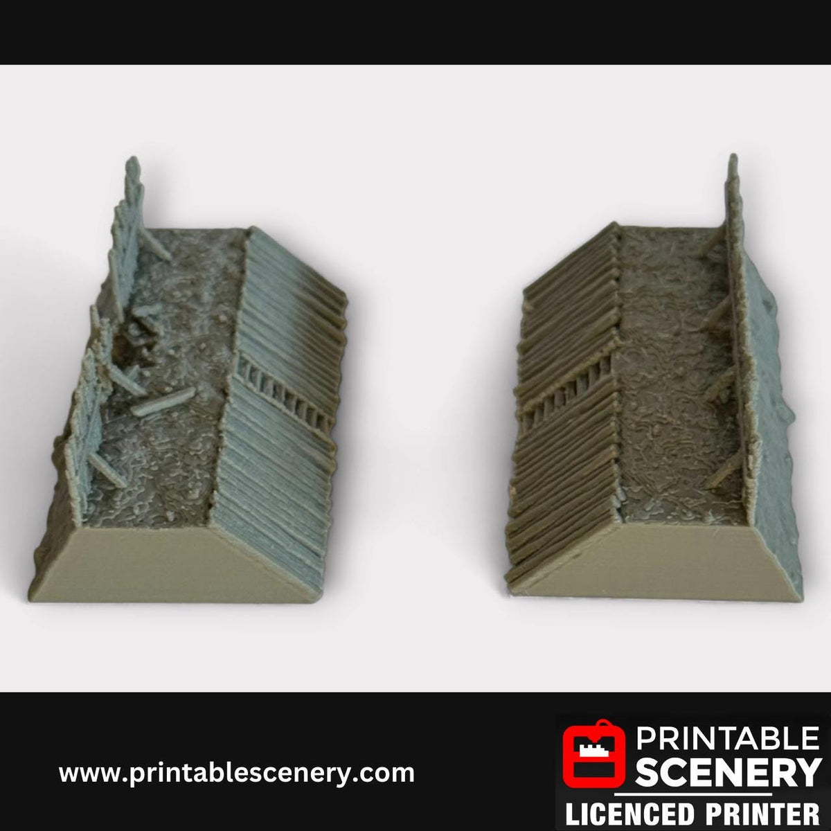 Medieval Garrison Walls Terrain for Tabletop Gaming, DND Castle Decor, Fantasy RPG, 28mm, Printable Scenery, 3d Print