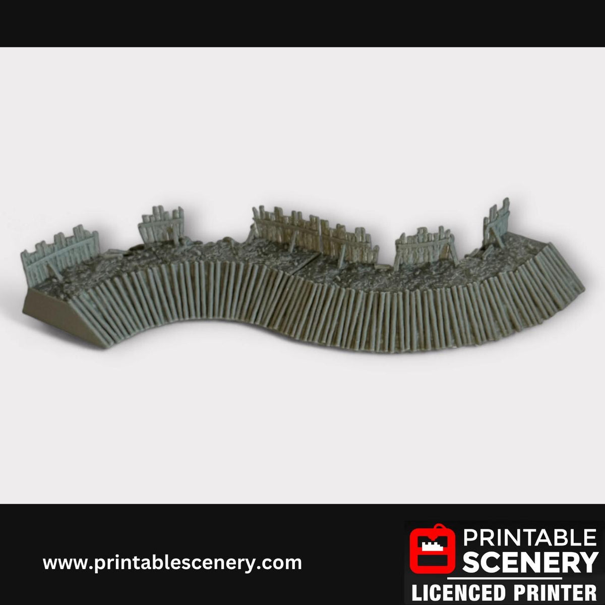 Medieval Garrison Walls Terrain for Tabletop Gaming, DND Castle Decor, Fantasy RPG, 28mm, Printable Scenery, 3d Print