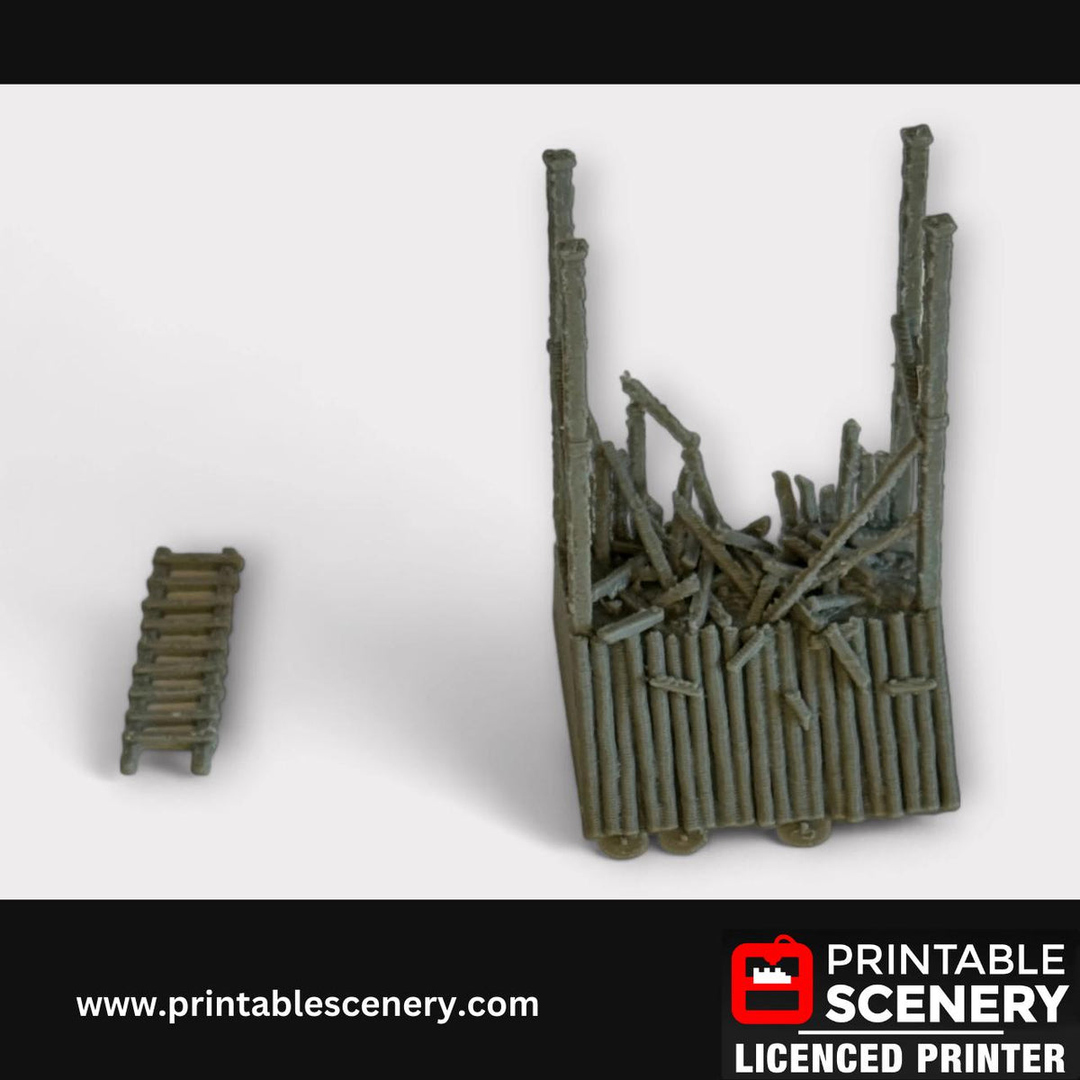 Medieval Garrison Walls Terrain for Tabletop Gaming, DND Castle Decor, Fantasy RPG, 28mm, Printable Scenery, 3d Print