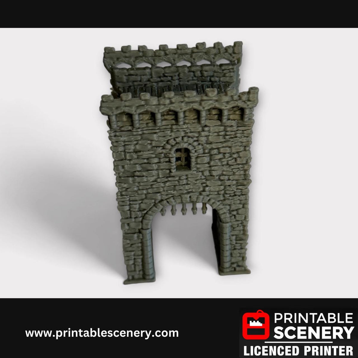Castle Gate Terrain for Tabletop Gaming, DND Castle Decor, Fantasy RPG, 28mm, Printable Scenery, 3d Print