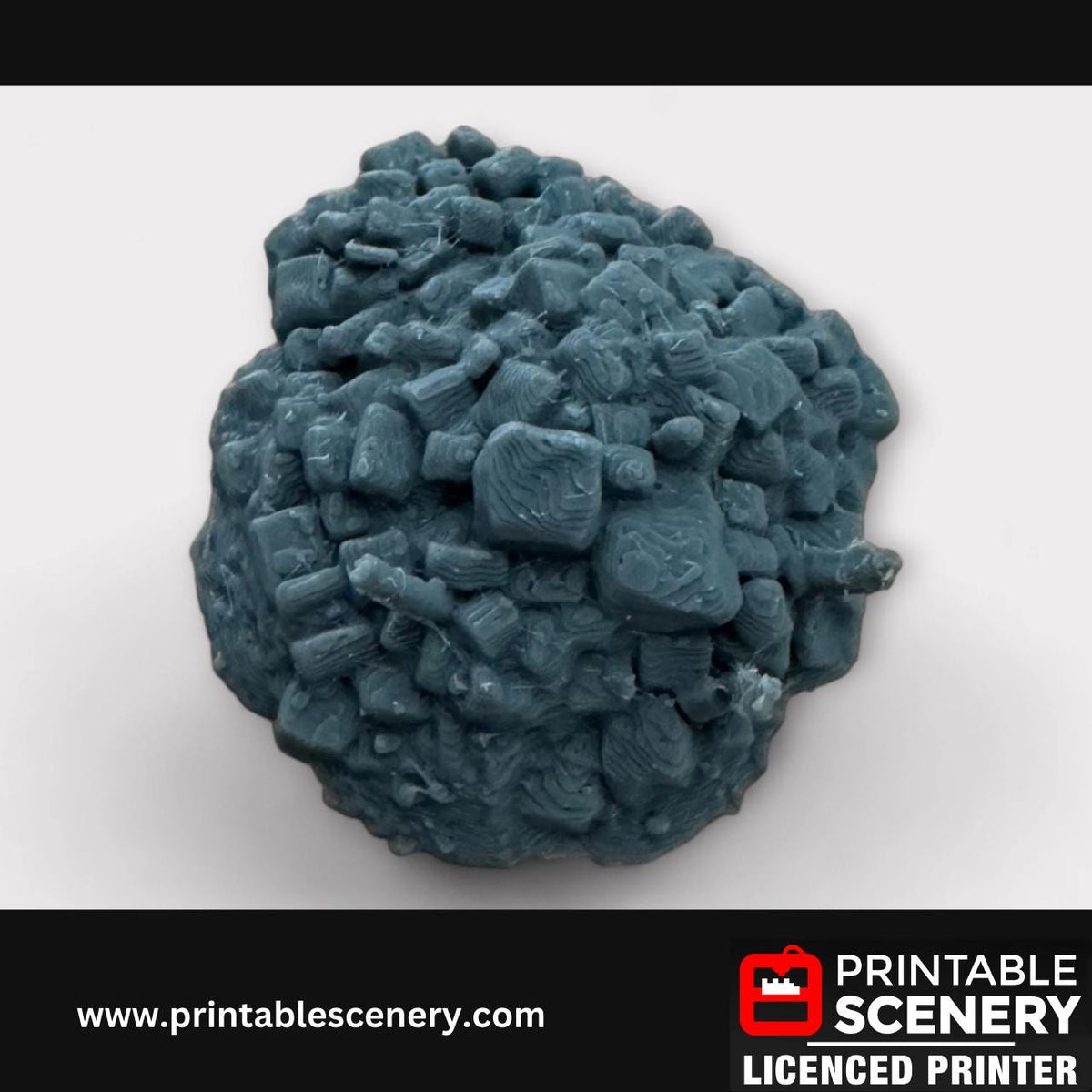 5 Piece Stone Debris Scatter Terrain Kit, DND Terrain Set, Miniature, Tabletop RPG Accessories, TTRPG, 28mm, Hagglethorn, Printable Scenery