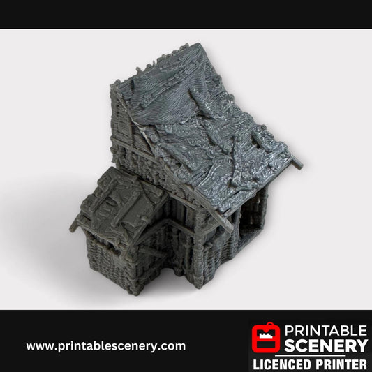 Medieval Shanty (Medium) - Terrain for DND and Tabletop Games, TTRPG, 28mm, 32mm, Country and King, Historical