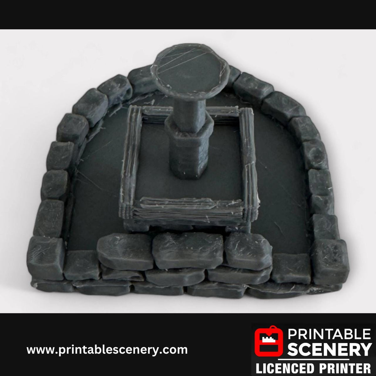 Medieval Town Fountain, Scatter, Terrain for DND and Tabletop Games, TTRPG, 28mm, 32mm, Country and King, fort, Printable Scenery