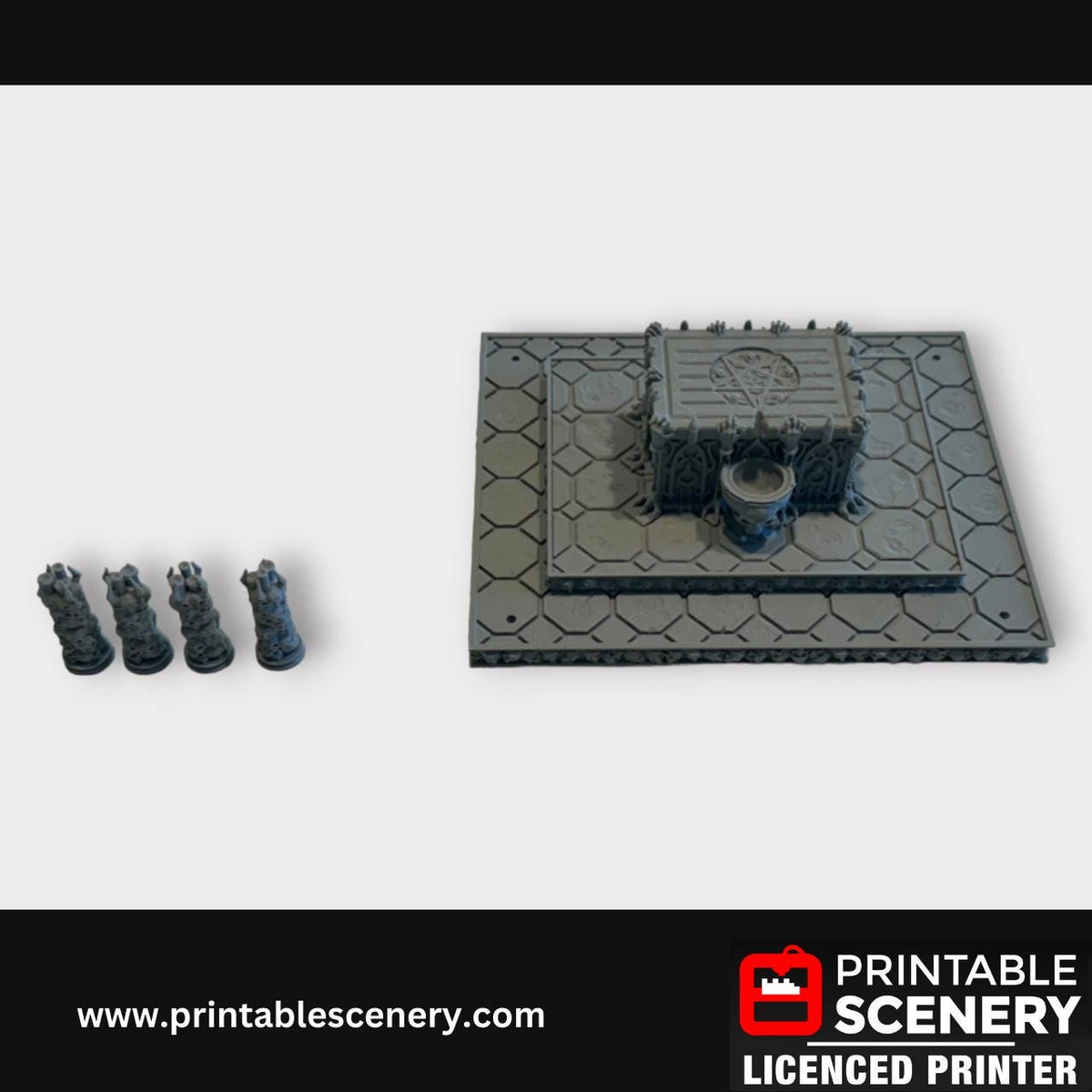 Sacrificial Altar, Scatter Terrain, DND Tabletop Decor, Handcrafted RPG Miniatures, 28mm, Minis, Printable Scenery, Fantasy