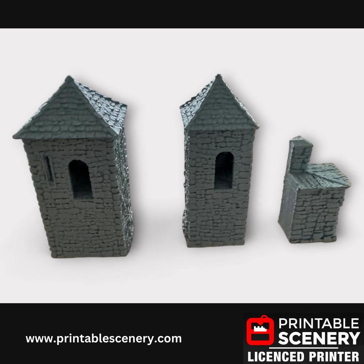 Medieval Stone Castle Wall Corner Tower, Terrain for DND and Tabletop Games, TTRPG, 28mm, 32mm, Country and King, fort