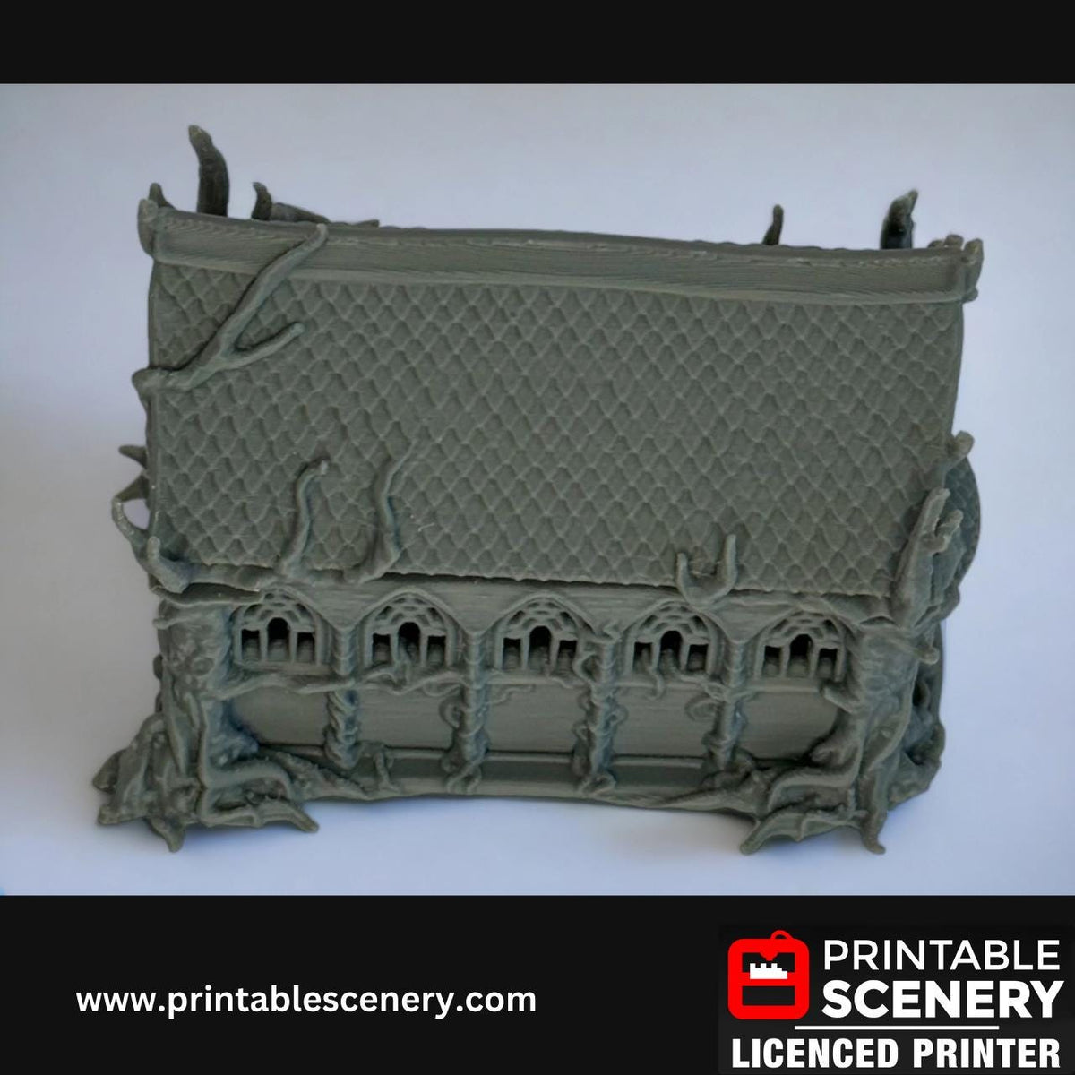 Swamp Terrain - The Living Hall, DND Miniature Terrain, TTRPG, 28mm, Elven Terrain, Printable Scenery