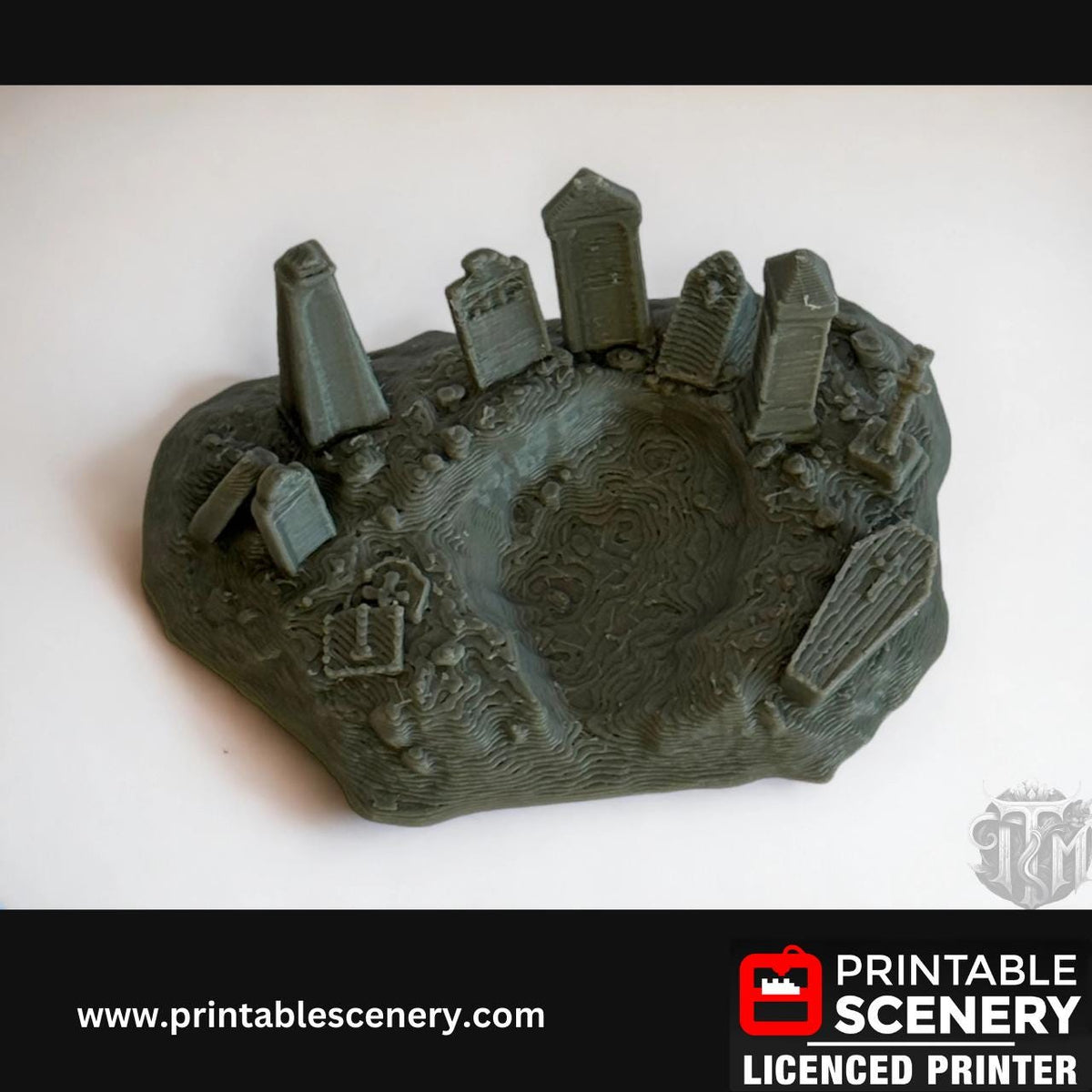 Graveyard Scatter Terrain - 5 Piece, Detailed, Haunted, 28mm, Printable Scenery, Tabletop, TTRPG, DND