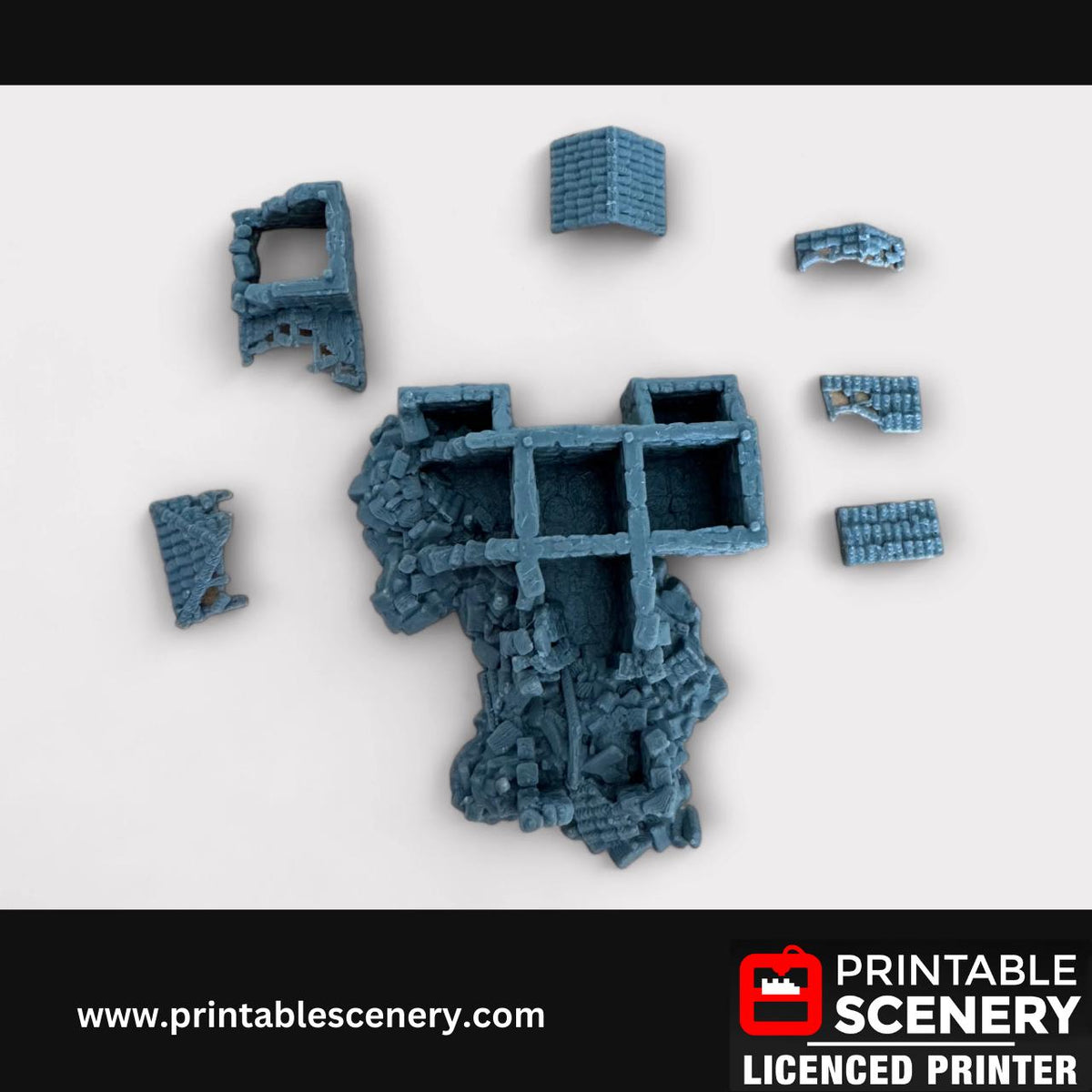 Ruined French Mausoleum, Terrain for DND and Tabletop Games, TTRPG, 28mm, 32mm, Country and King, fort, Printable Scenery