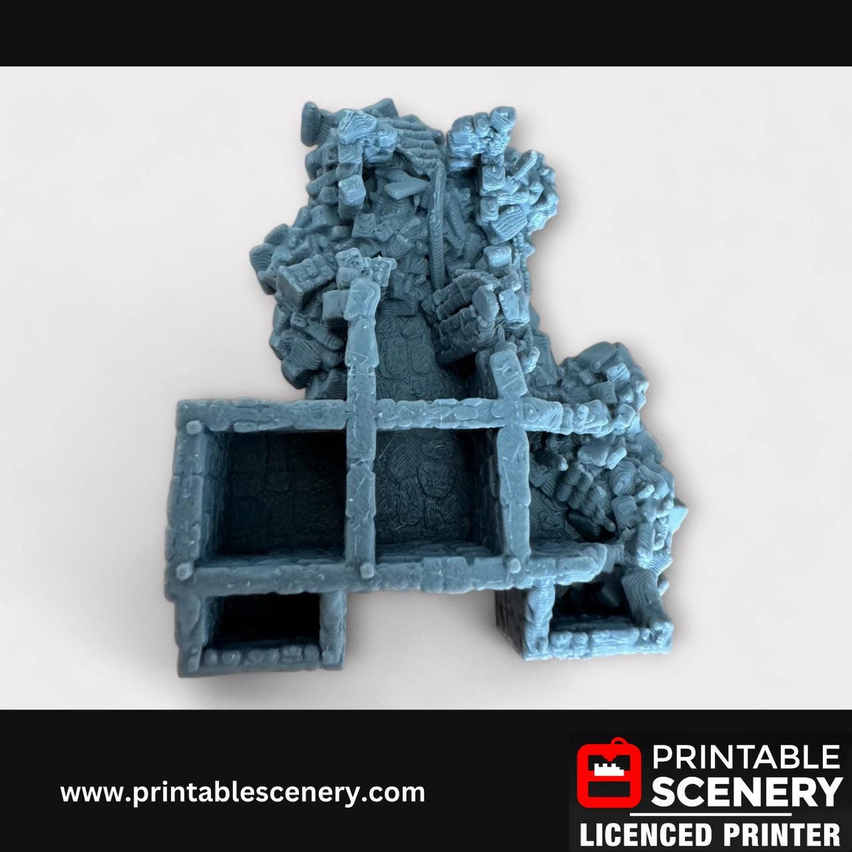 Ruined French Mausoleum, Terrain for DND and Tabletop Games, TTRPG, 28mm, 32mm, Country and King, fort, Printable Scenery