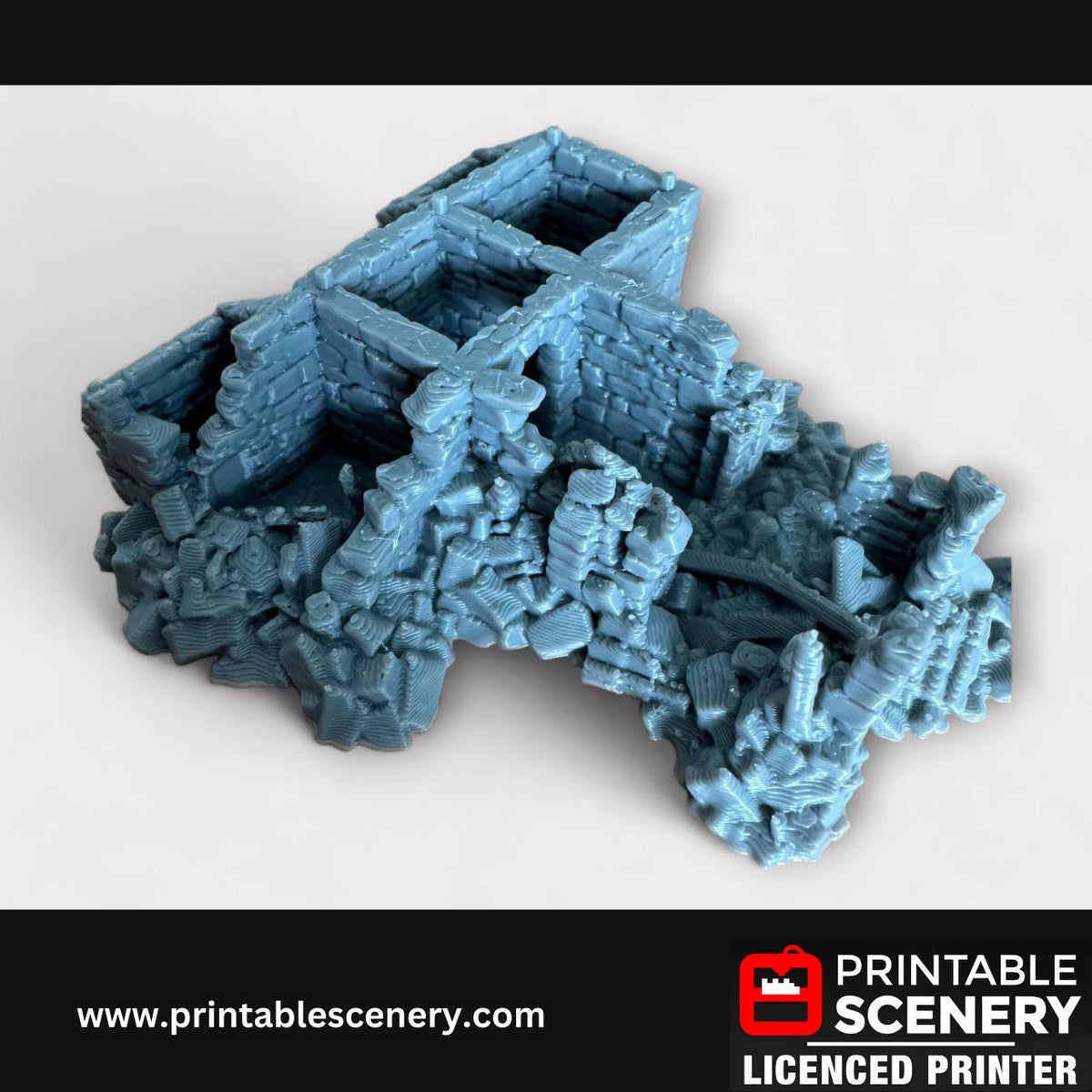Ruined French Mausoleum, Terrain for DND and Tabletop Games, TTRPG, 28mm, 32mm, Country and King, fort, Printable Scenery