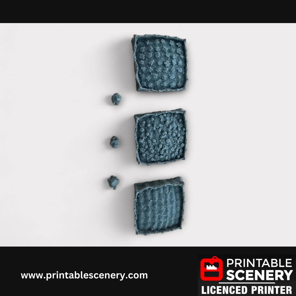9 Piece Common Garden Scatter Terrain Kit, DND Terrain Set, Miniature, Tabletop RPG Accessory, TTRPG, 28mm, Hagglethorn, Printable Scenery