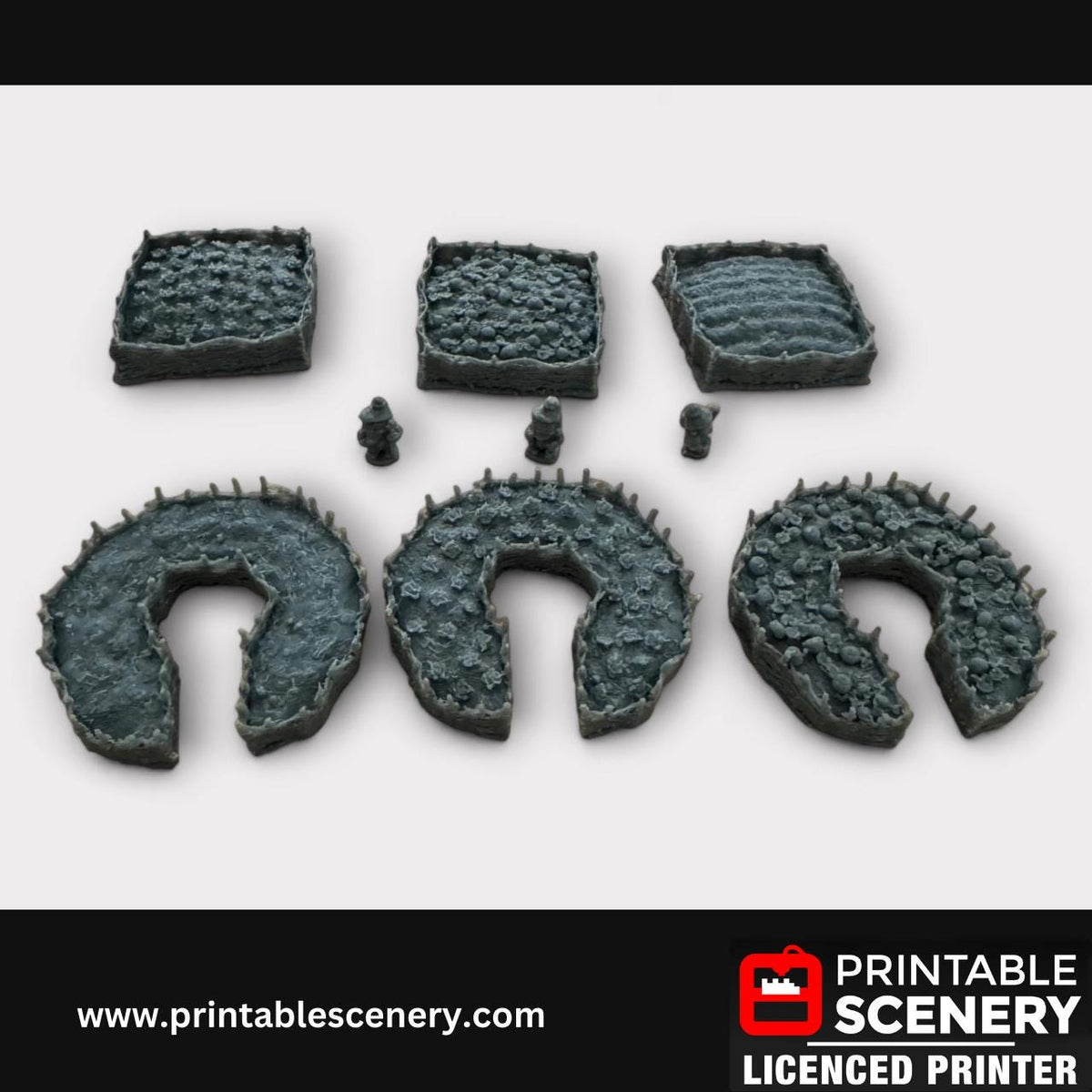 9 Piece Common Garden Scatter Terrain Kit, DND Terrain Set, Miniature, Tabletop RPG Accessory, TTRPG, 28mm, Hagglethorn, Printable Scenery