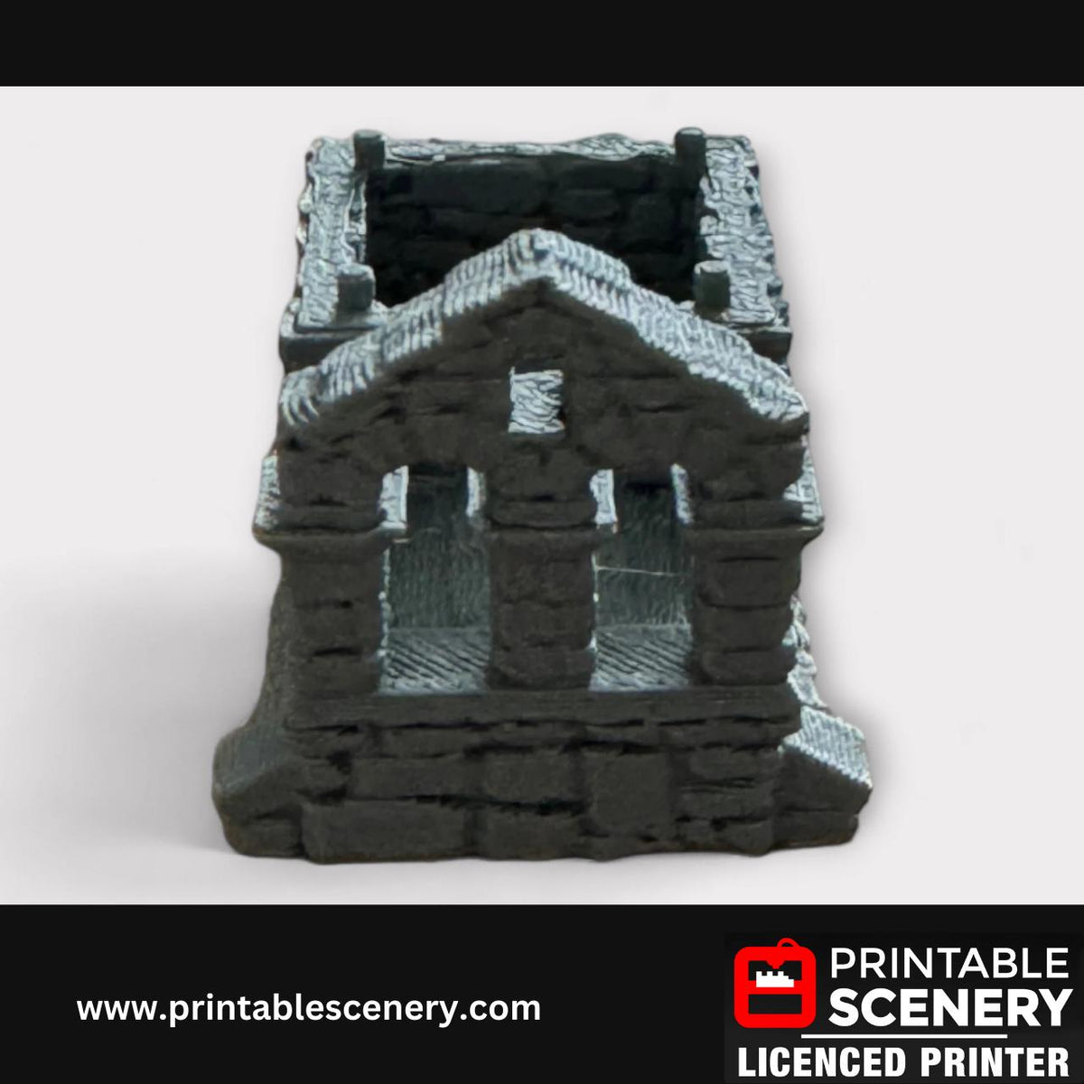 French Mausoleum, Terrain for DND and Tabletop Games, TTRPG, 28mm, 32mm, Country and King, fort, Printable Scenery