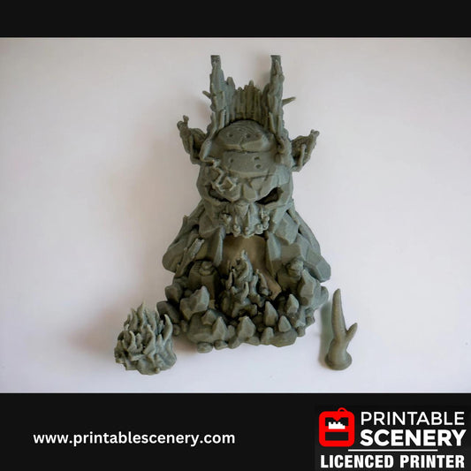 Skull Swamp Shrine Terrain, Gothic Miniature, Tabletop Gaming, Dark Fantasy Landscape, 28mm, 3D Printed