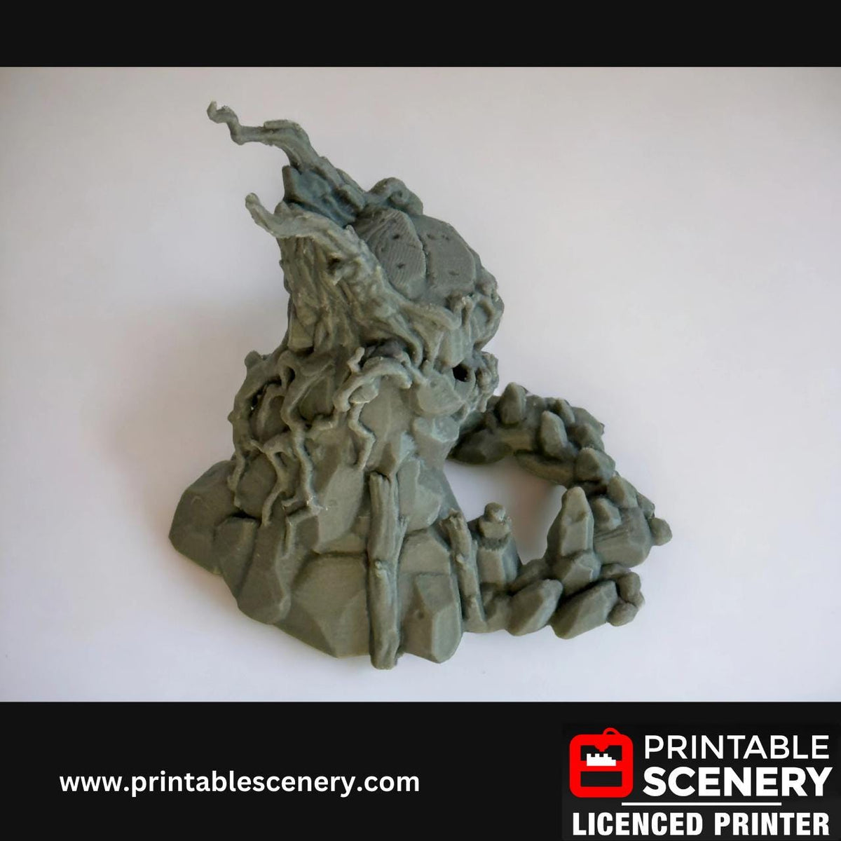 Skull Swamp Shrine Terrain, Gothic Miniature, Tabletop Gaming, Dark Fantasy Landscape, 28mm, 3D Printed