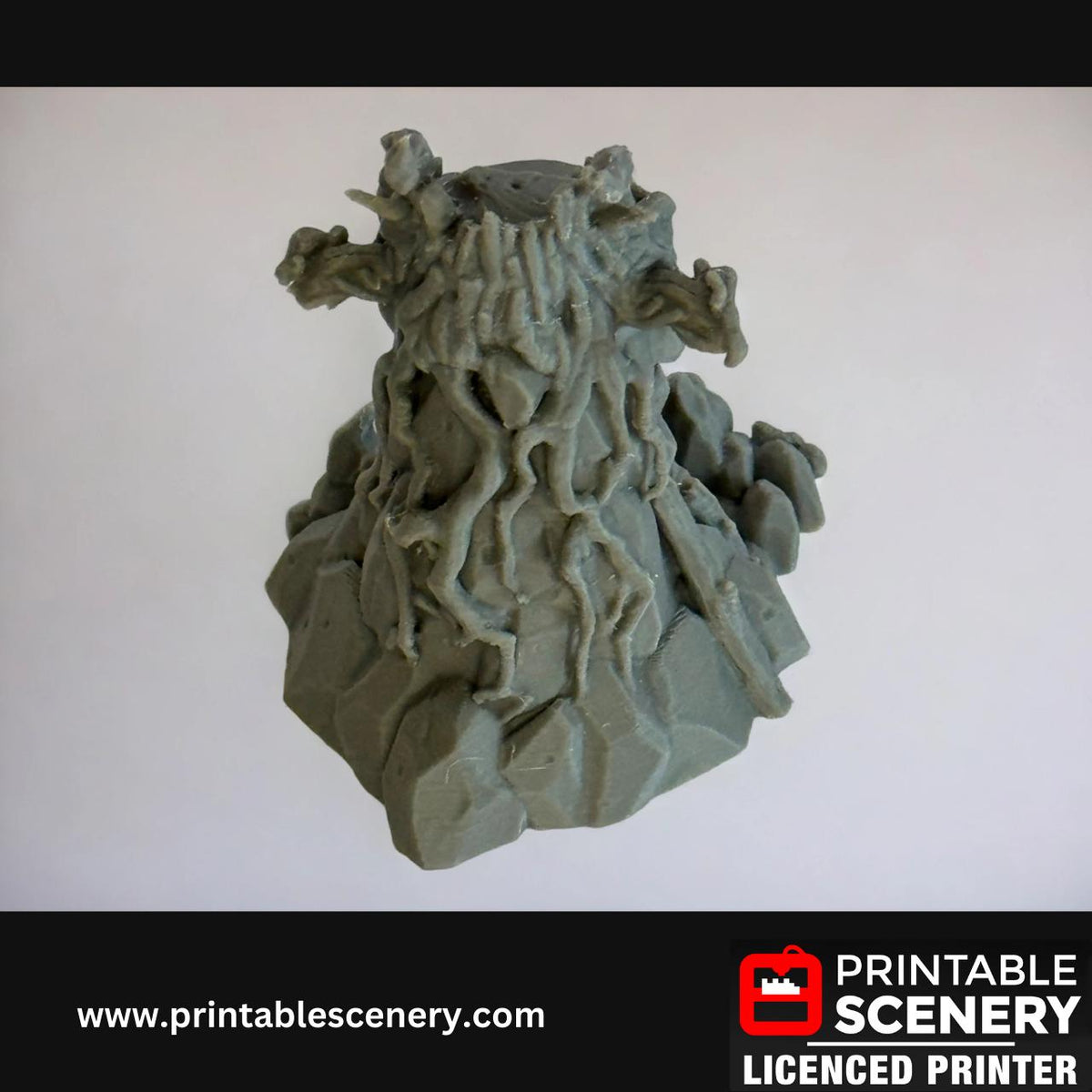 Skull Swamp Shrine Terrain, Gothic Miniature, Tabletop Gaming, Dark Fantasy Landscape, 28mm, 3D Printed
