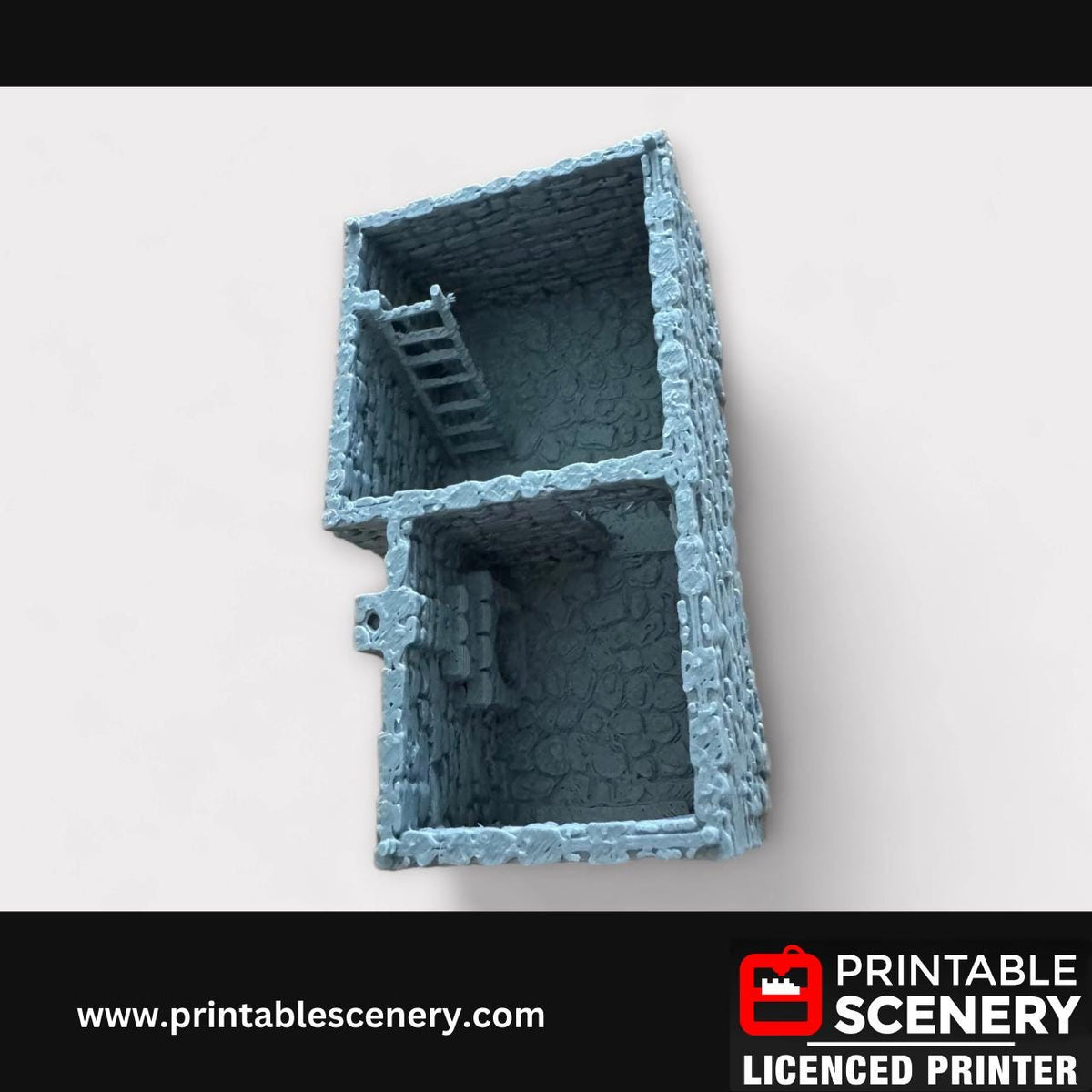 Medieval Stone Castle - Black Rock Keep, Terrain for DND and Tabletop Games, TTRPG, 28mm, 32mm, Country and King, fort