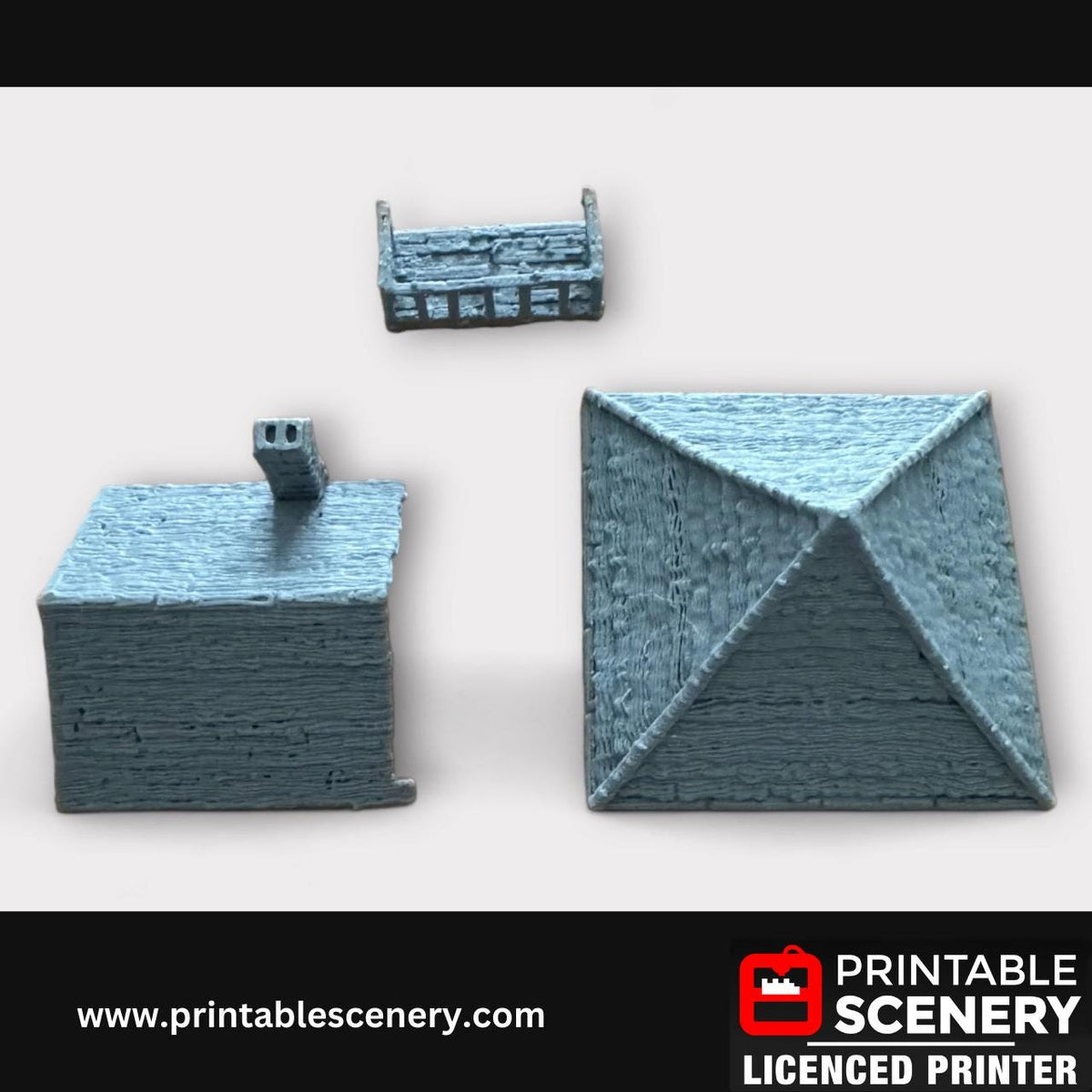 Medieval Stone Castle - Black Rock Keep, Terrain for DND and Tabletop Games, TTRPG, 28mm, 32mm, Country and King, fort