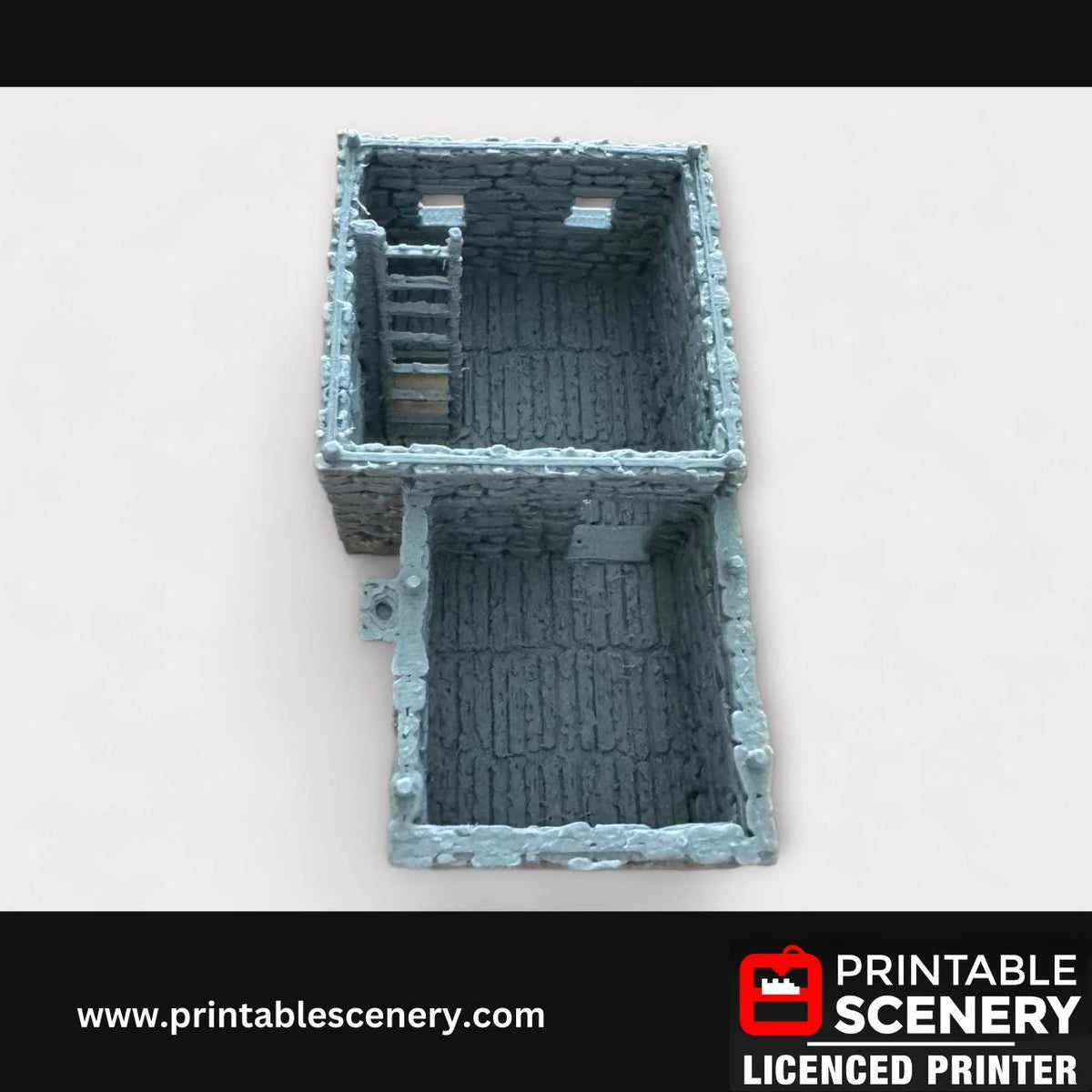 Medieval Stone Castle - Black Rock Keep, Terrain for DND and Tabletop Games, TTRPG, 28mm, 32mm, Country and King, fort