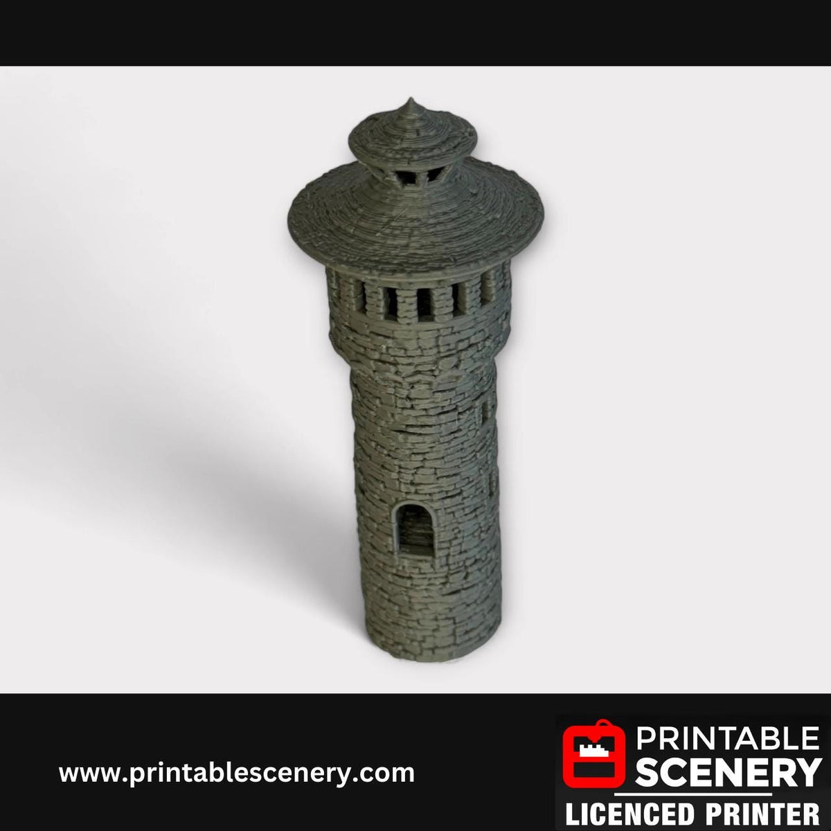 Medieval Stone Castle - Kings Round Tower, Terrain for DND and Tabletop Games, TTRPG, 28mm, 32mm, Country and King, fort