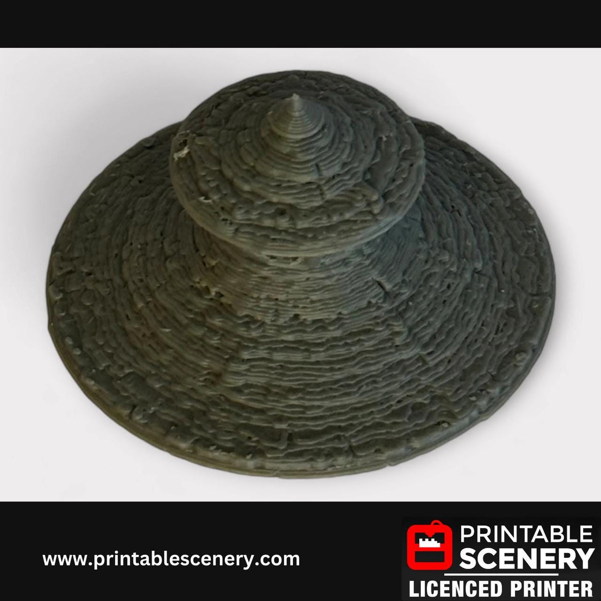 Medieval Stone Castle - Kings Round Tower, Terrain for DND and Tabletop Games, TTRPG, 28mm, 32mm, Country and King, fort