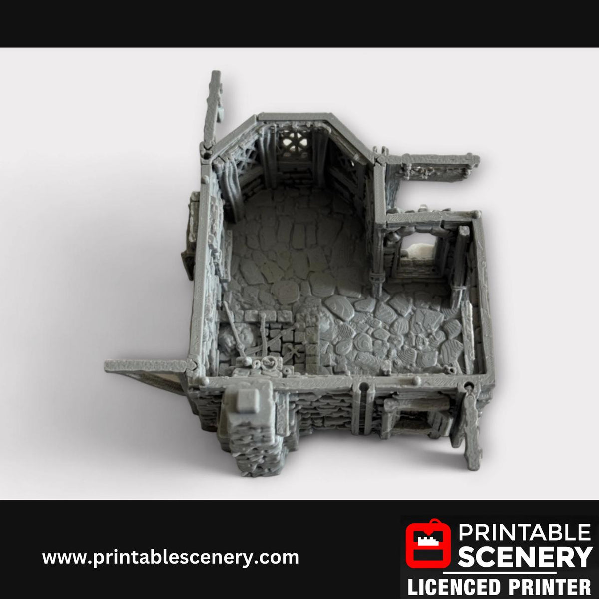 City Blacksmith Terrain Set, Tabletop Accessories, RPG Gift, Terrain Kit, Miniature Forge Props, Dungeon Master Gift, Ramshackle