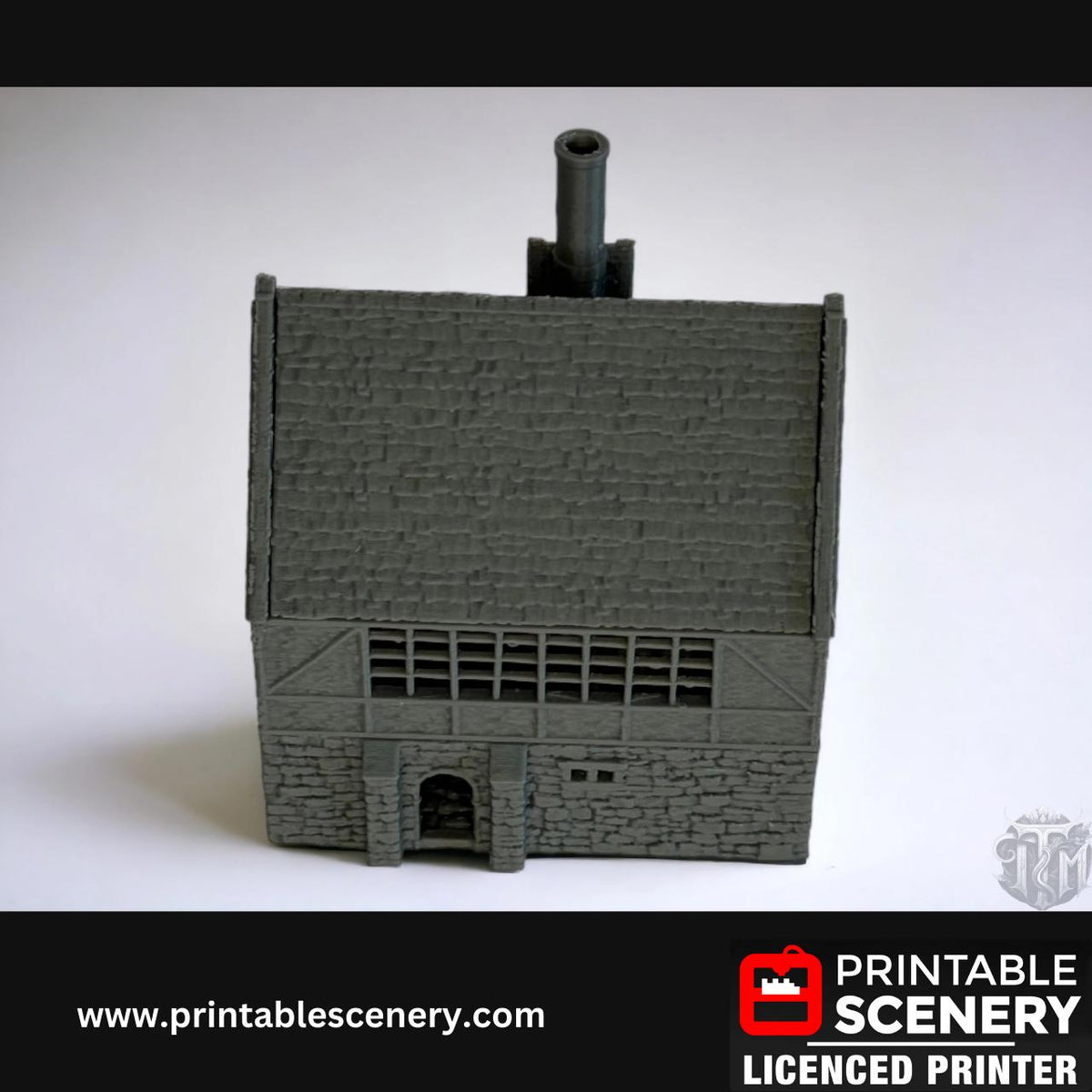 Medieval Stone Manor - Wattle and Daub, Terrain for DND and Tabletop Games, TTRPG, 28mm, 32mm, Country and King, fort