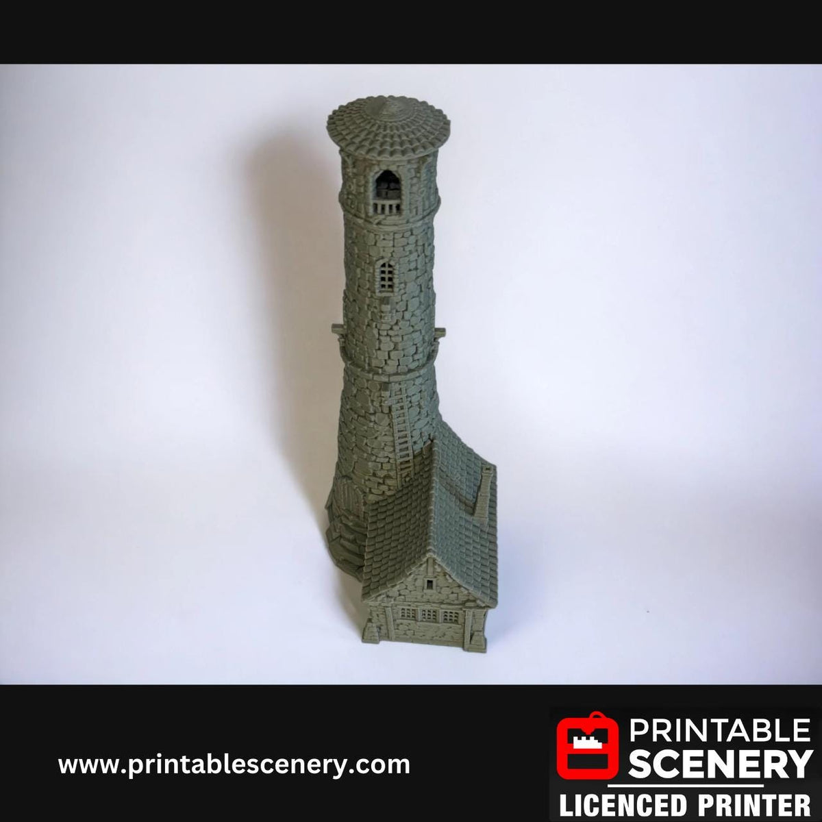 Lighthouse Terrain, Detailed, Coastal, 28mm, Printable Scenery, Tabletop, TTRPG, Lost Islands, DND