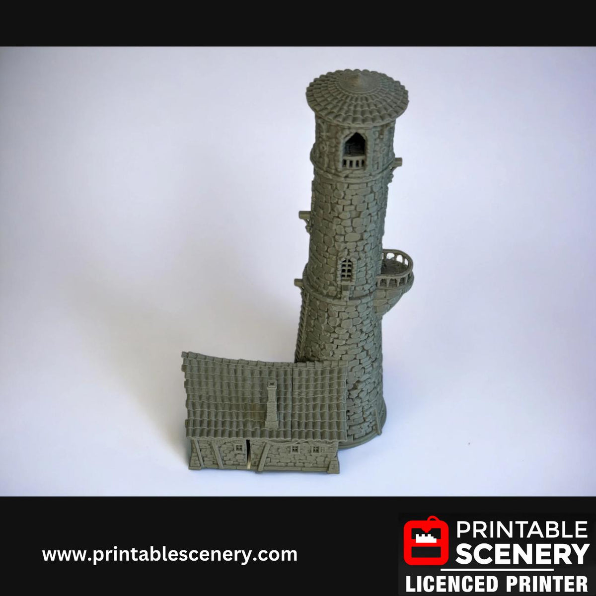 Lighthouse Terrain, Detailed, Coastal, 28mm, Printable Scenery, Tabletop, TTRPG, Lost Islands, DND