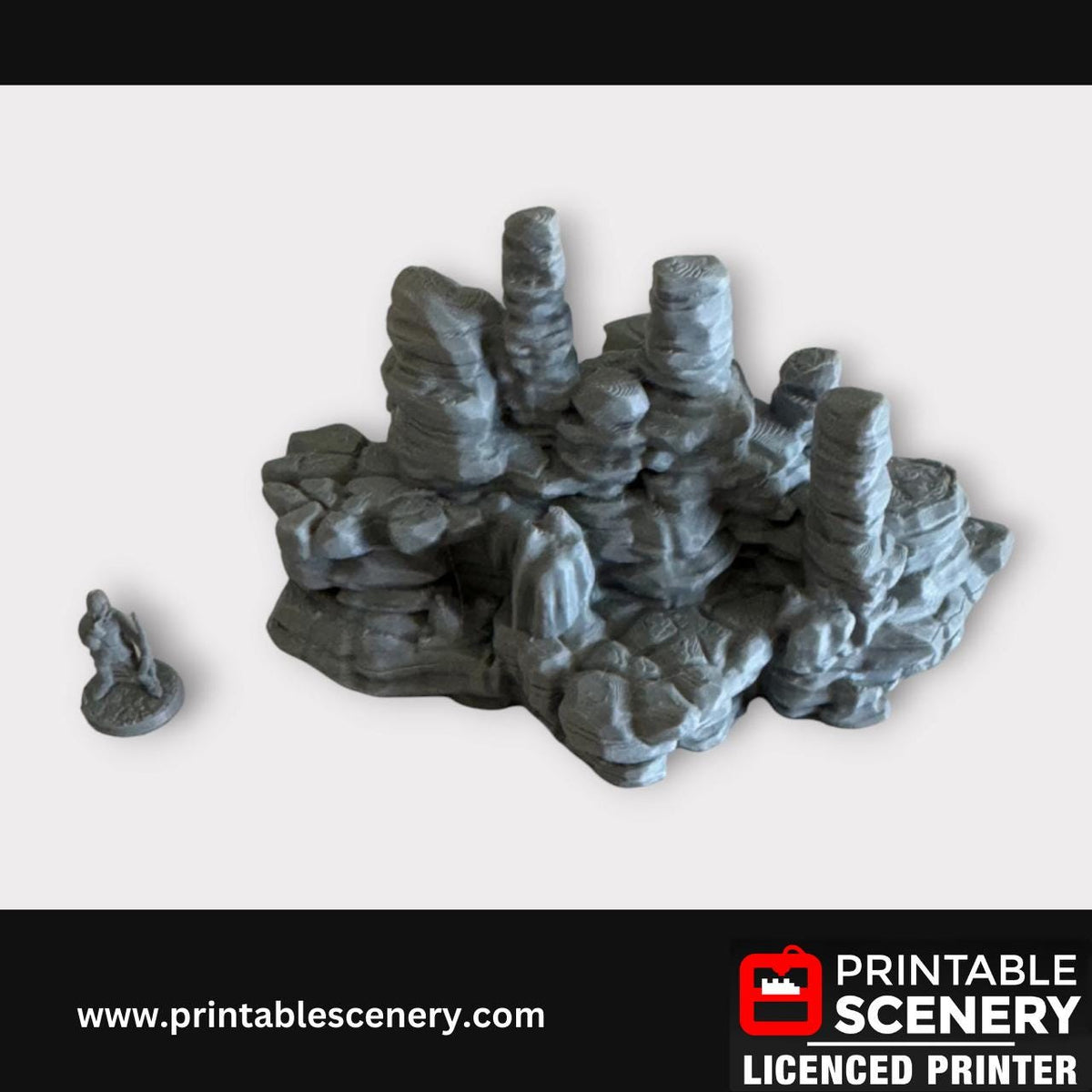 Tabletop Canyon Rocks Scatter Terrain Kit, Miniatures, Tabletop RPG, Printed Terrain Set