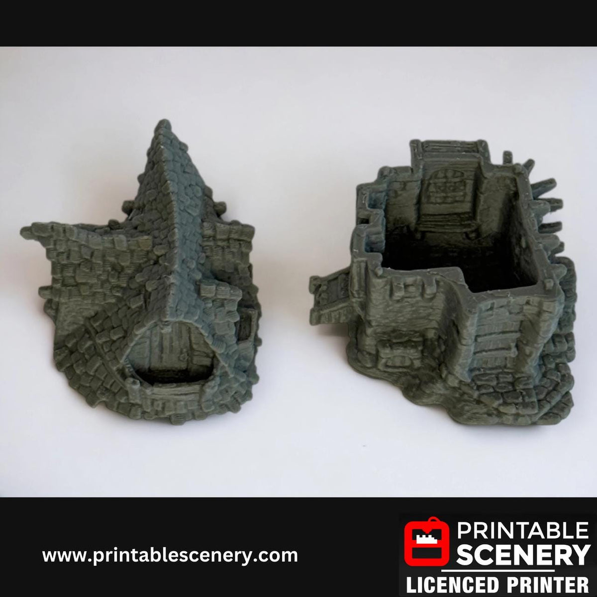 Medieval Fantasy Scatter Terrain - Hagglethorn Cottage for DND Adventures, 32mm & 28mm Scale Tabletop, 3D Printed