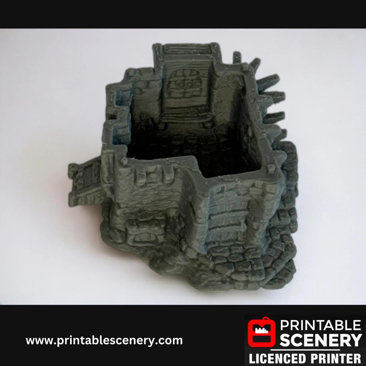 Medieval Fantasy Scatter Terrain - Hagglethorn Cottage for DND Adventures, 32mm & 28mm Scale Tabletop, 3D Printed