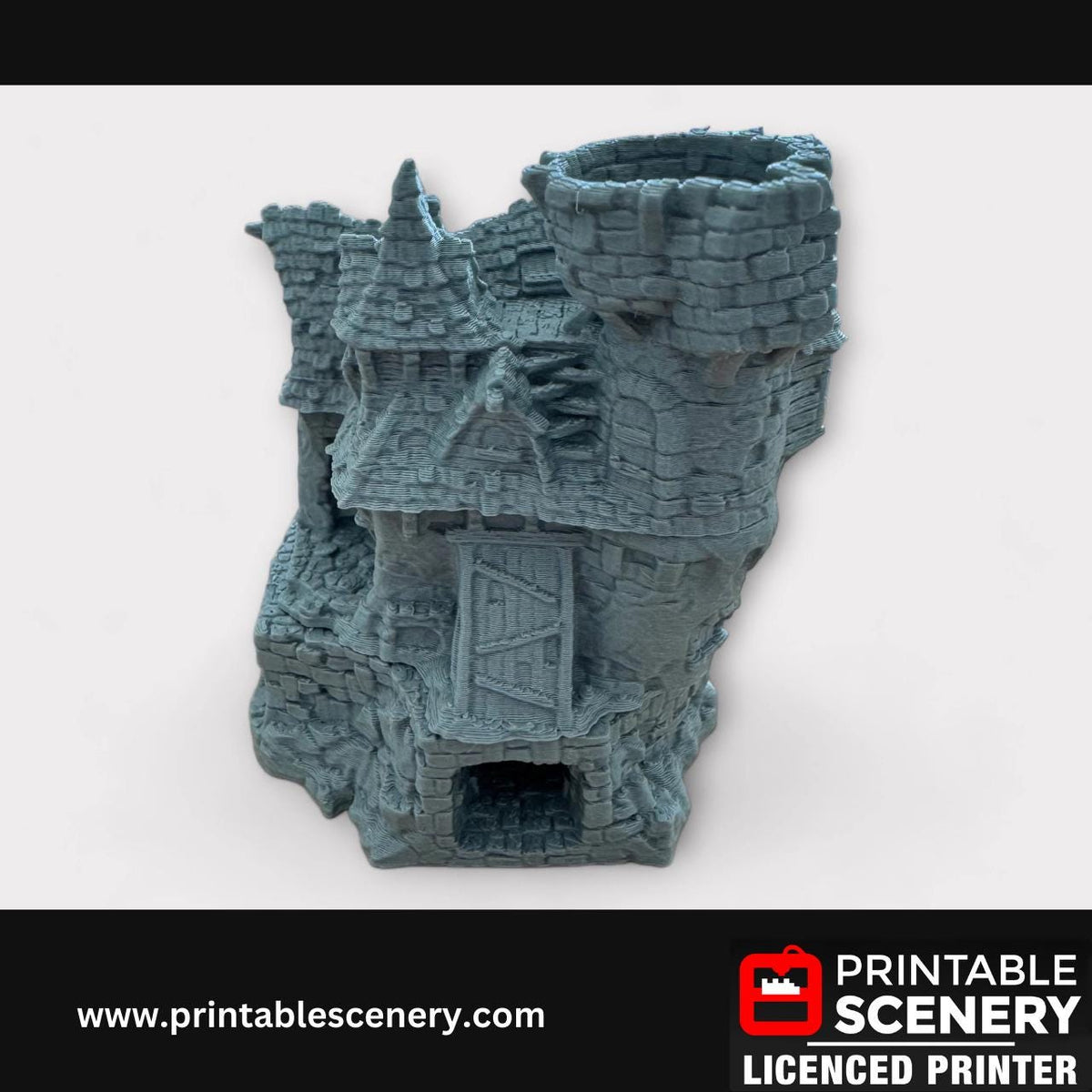 Medieval Fantasy Scatter Terrain - The Guildhall for DND Adventures, 32mm & 28mm Scale Tabletop, 3D Printed