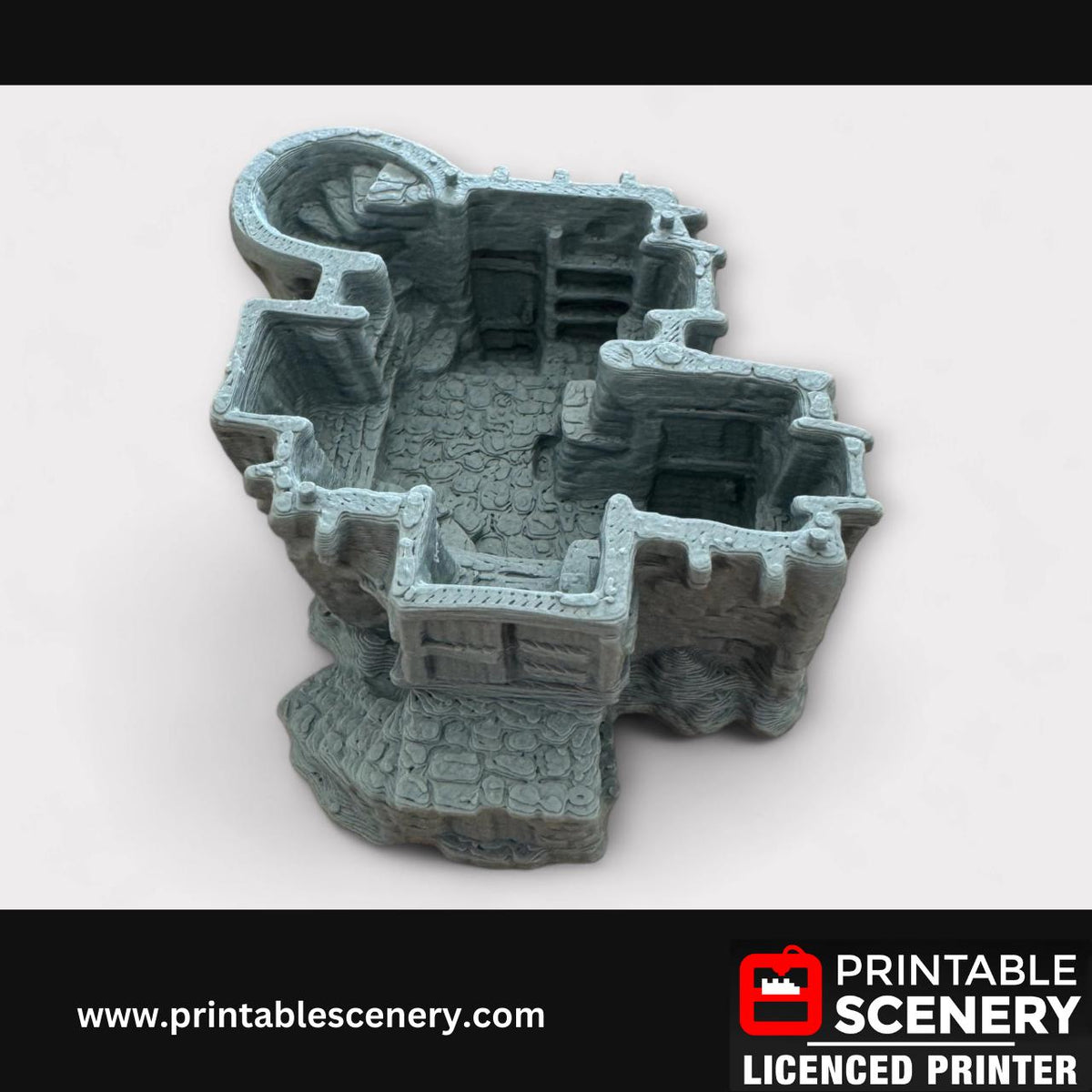 Medieval Fantasy Scatter Terrain - The Guildhall for DND Adventures, 32mm & 28mm Scale Tabletop, 3D Printed