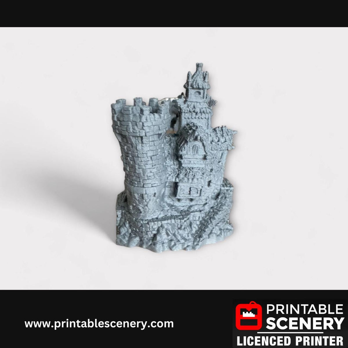 Medieval Fantasy Scatter Terrain - The Chieftains Hall for DND Adventures, 32mm & 28mm Scale Tabletop, 3D Printed