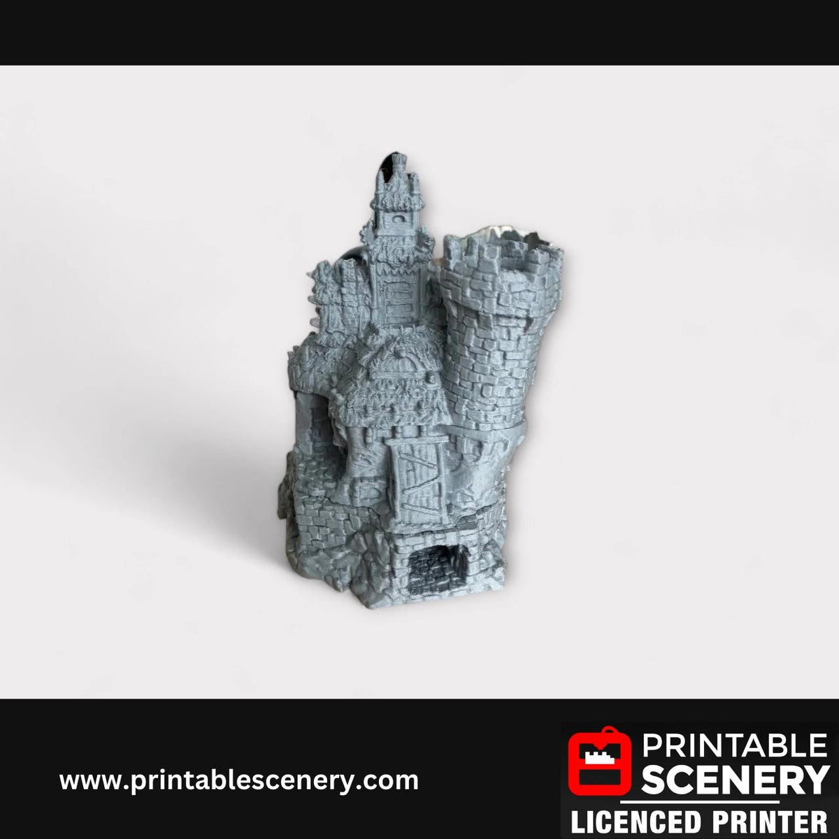 Medieval Fantasy Scatter Terrain - The Chieftains Hall for DND Adventures, 32mm & 28mm Scale Tabletop, 3D Printed