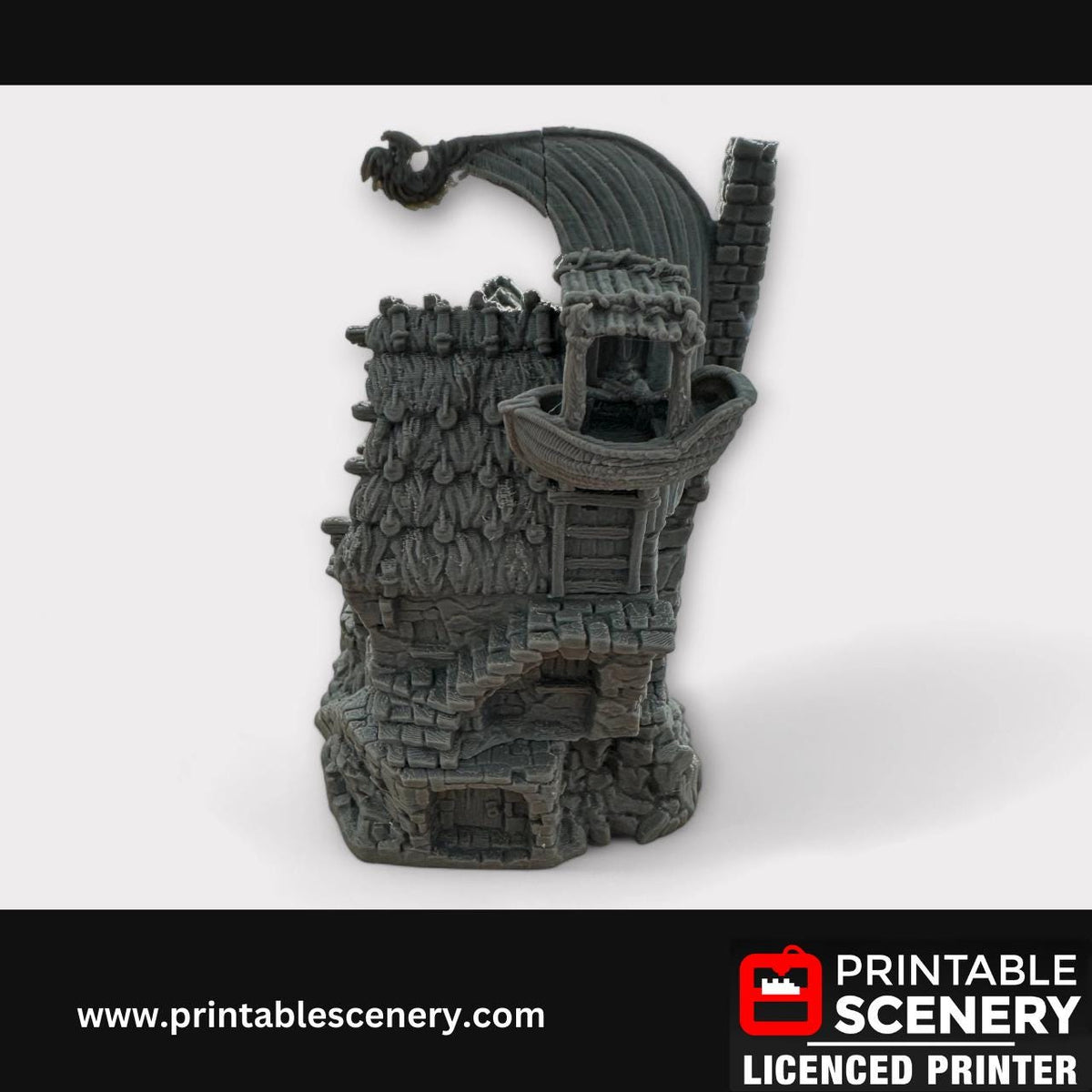 Hagglethorn Hollow - Fisherman's Hut Fantasy Terrain, Roleplay, and Tabletop Games - Detailed Stone Structures for Immersive Adventures