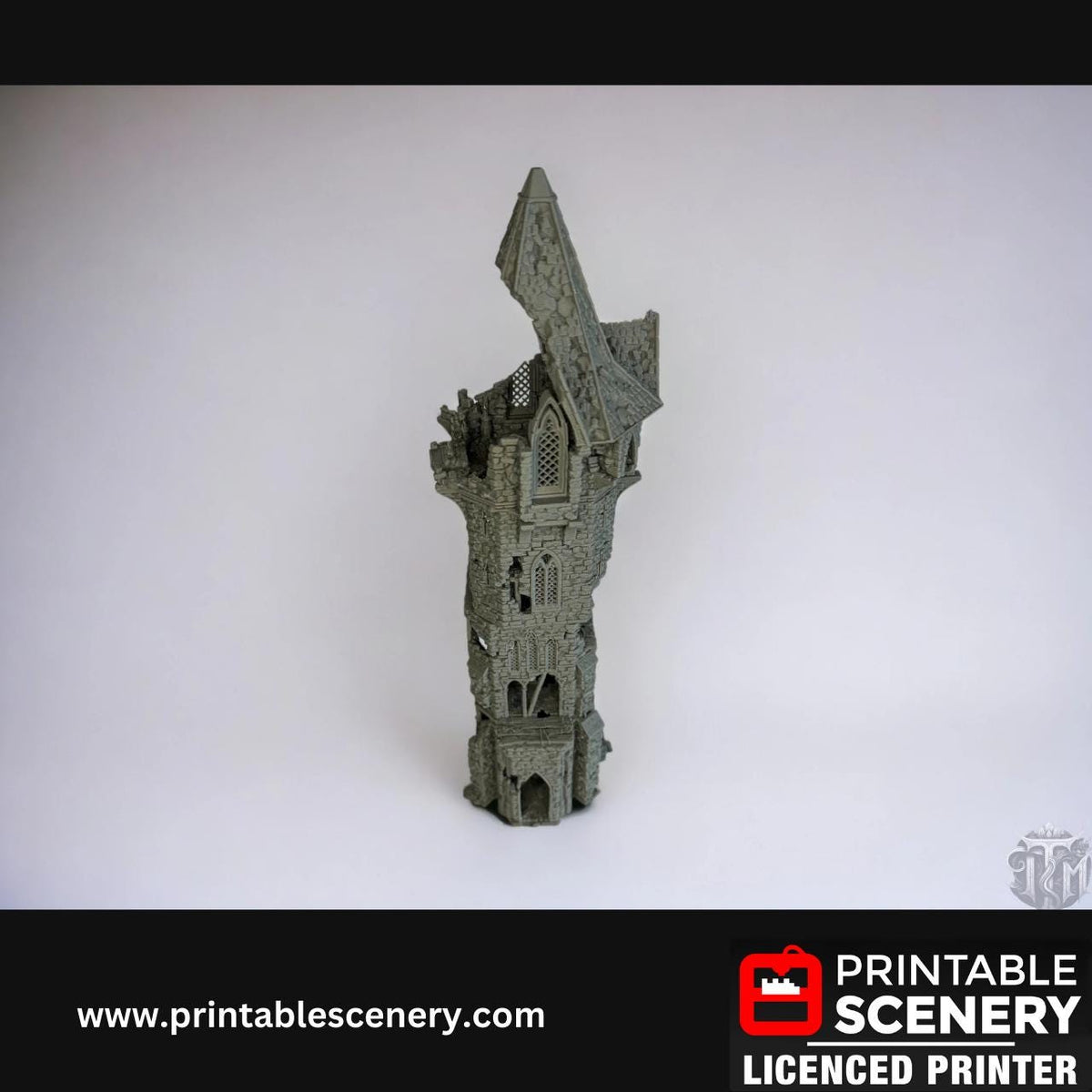 Tower of Insanity Terrain - 10 Piece, Detailed, Ruined, 28mm, Printable Scenery, Tabletop, TTRPG, DND, Shadowfey