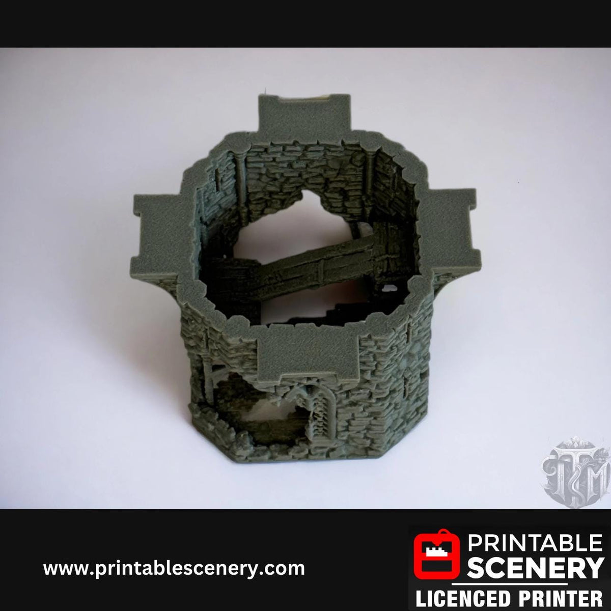 Tower of Insanity Terrain - 10 Piece, Detailed, Ruined, 28mm, Printable Scenery, Tabletop, TTRPG, DND, Shadowfey