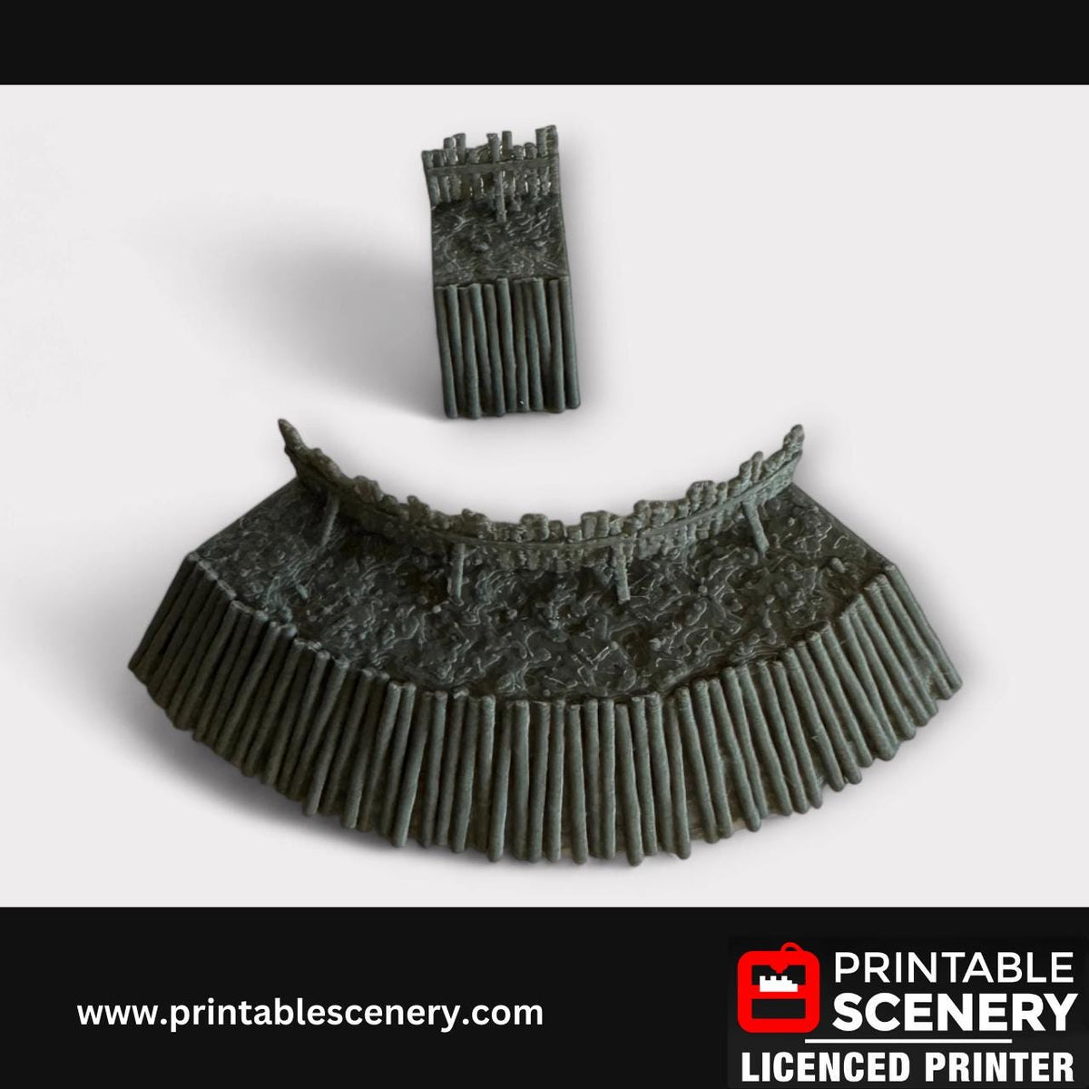 Medieval Garrison Walls Terrain for Tabletop Gaming, DND Castle Decor, Fantasy RPG, 28mm, Printable Scenery, 3d Print