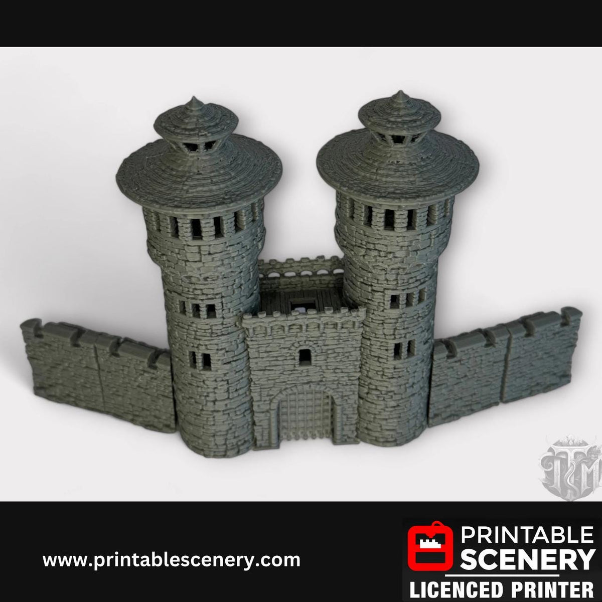 Castle Gate Terrain for Tabletop Gaming, DND Castle Decor, Fantasy RPG, 28mm, Printable Scenery, 3d Print