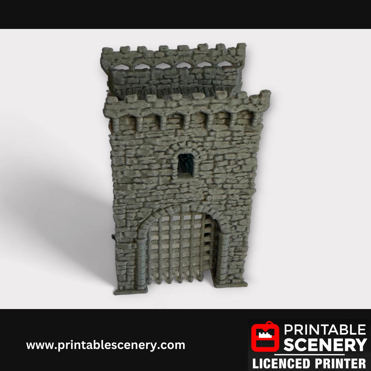 Castle Gate Terrain for Tabletop Gaming, DND Castle Decor, Fantasy RPG, 28mm, Printable Scenery, 3d Print
