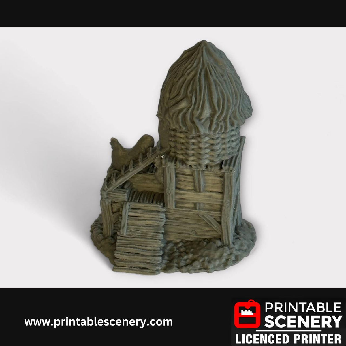 5 Piece Hen House Scatter Terrain Kit, DND Terrain Set, Farm Miniature, Tabletop RPG Accessory, TTRPG, 28mm, Hagglethorn, Printable Scenery
