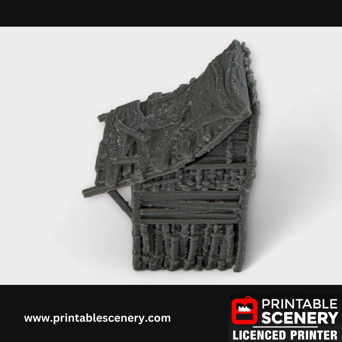 Medieval Shanty (Medium) - Terrain for DND and Tabletop Games, TTRPG, 28mm, 32mm, Country and King, Historical
